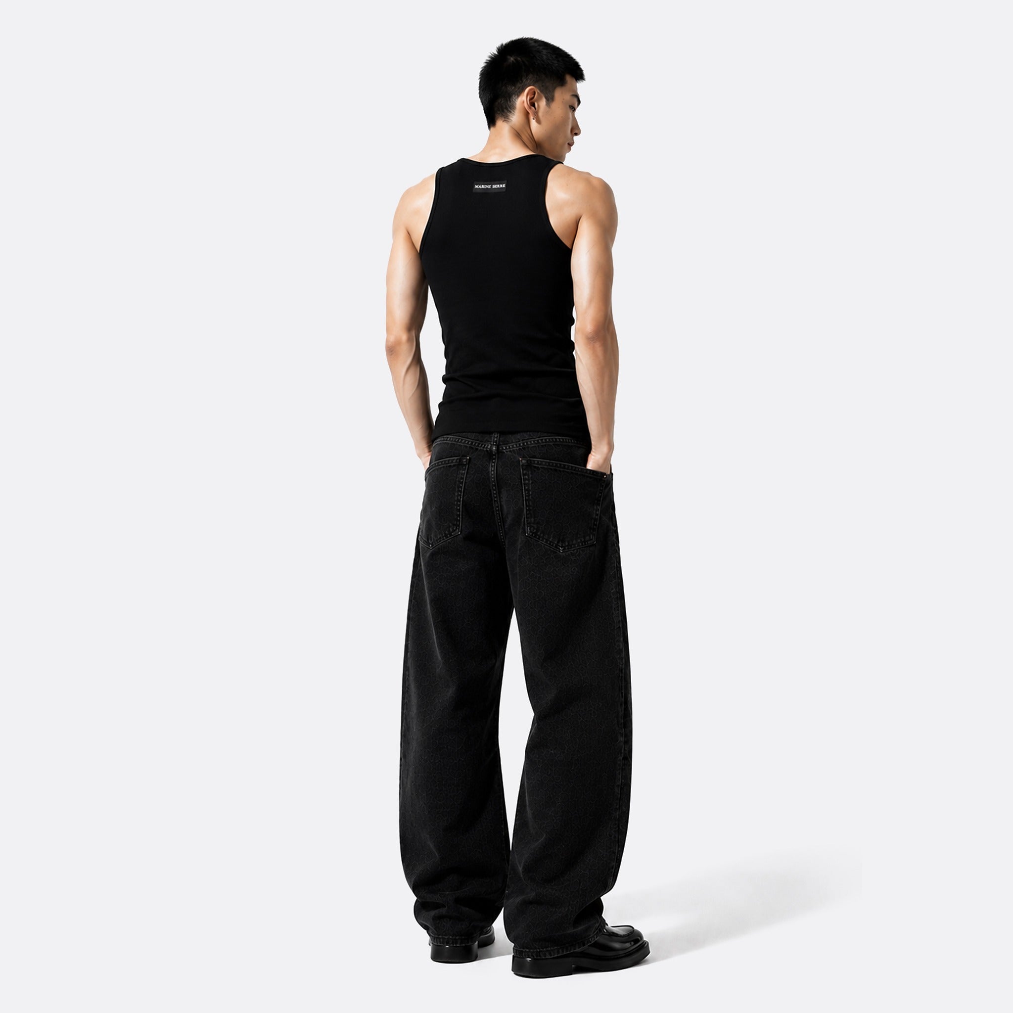 Organic Cotton Rib Moon Tank Top from Marine Serre