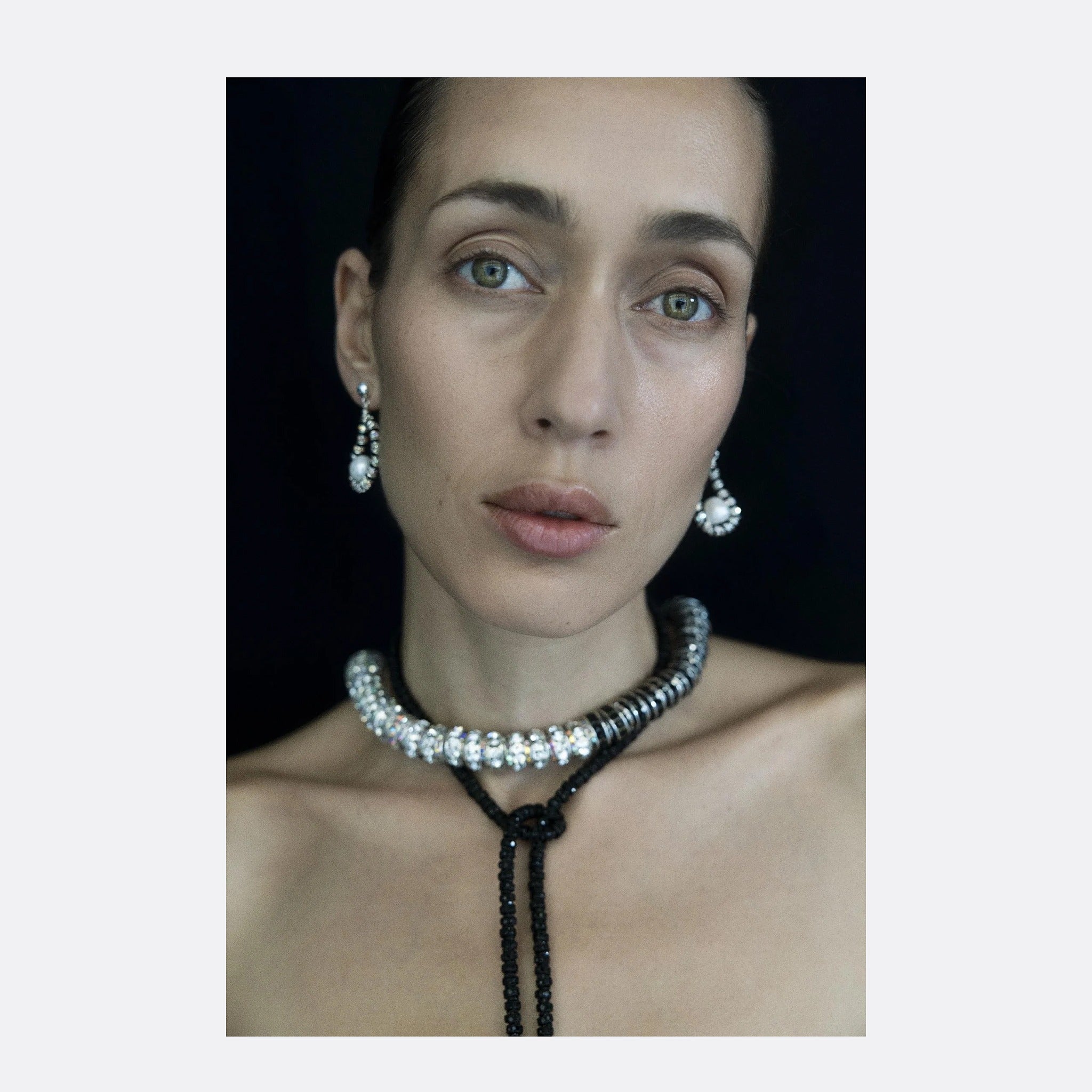 Tiny Oysters Earrings in Zebra by Pearl Octopuss.Y