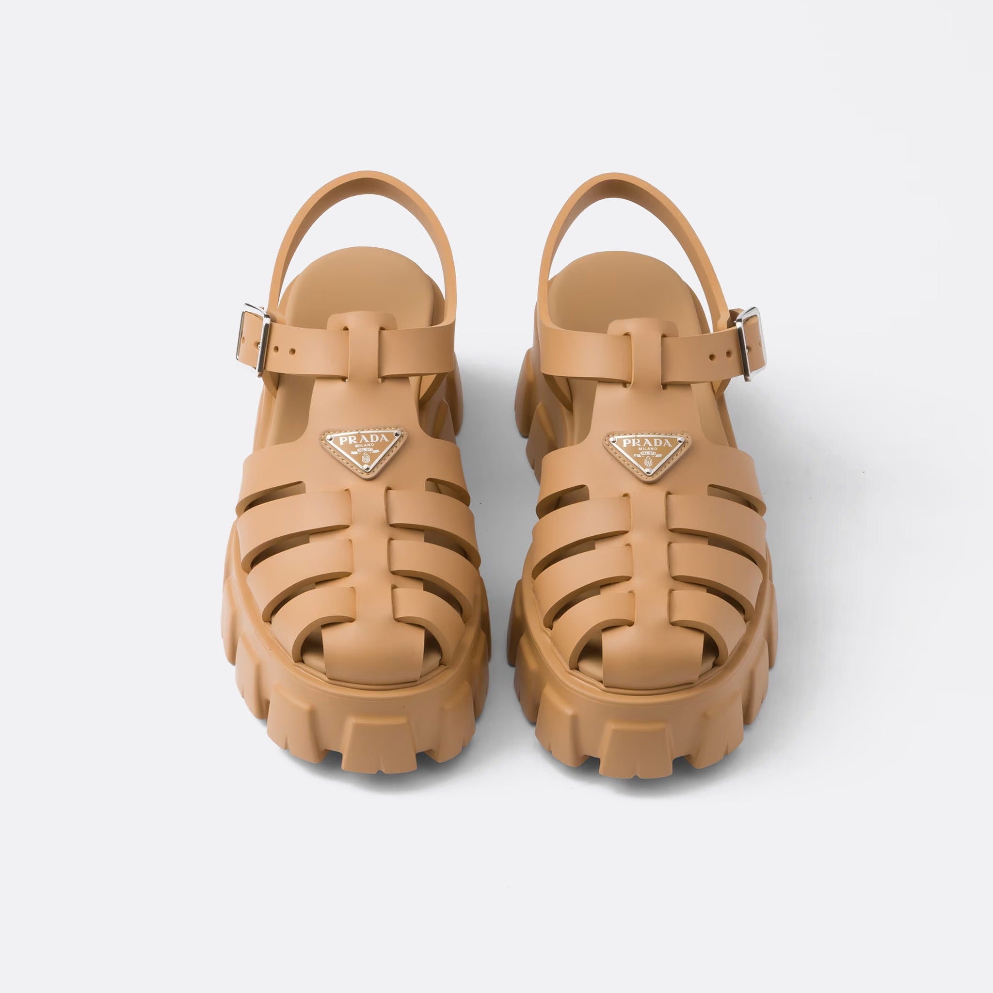 Rubber Monolith Sandals from Prada