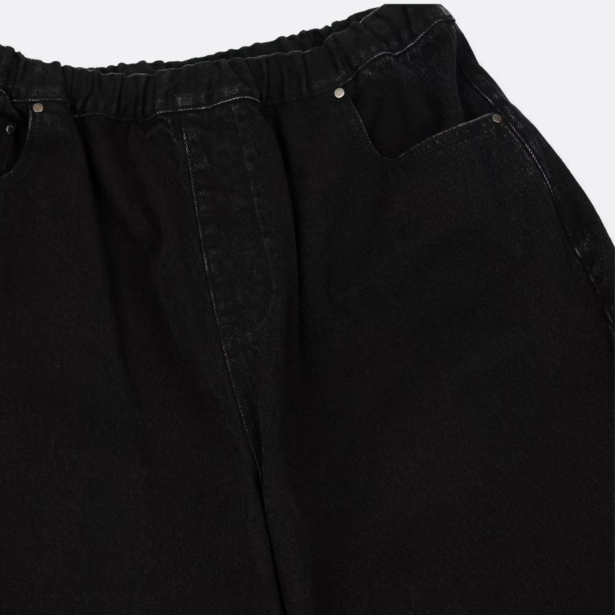 Entire Studios Spar Denim Shorts in Magnetite Black
