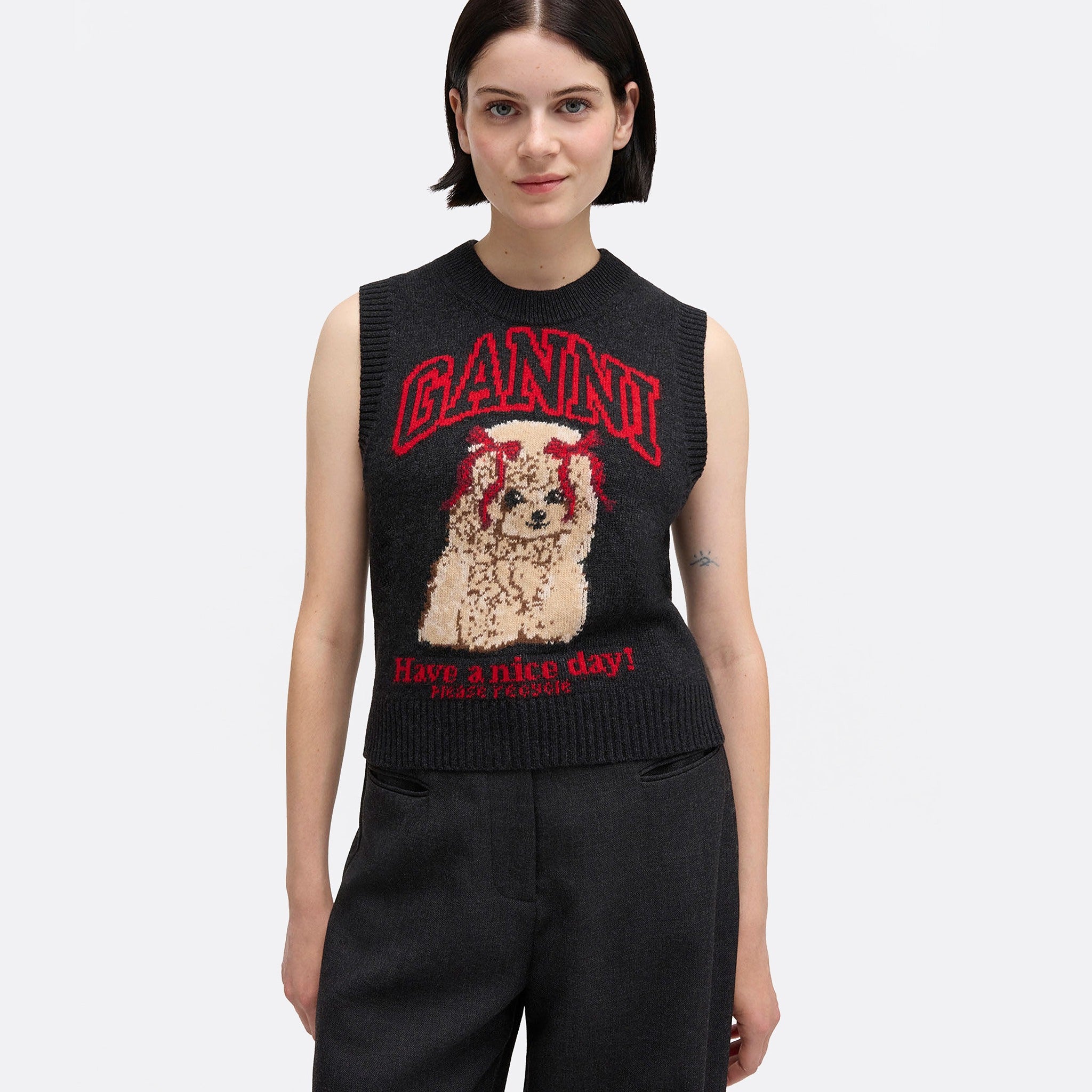 The Graphic Wool Vest from Ganni