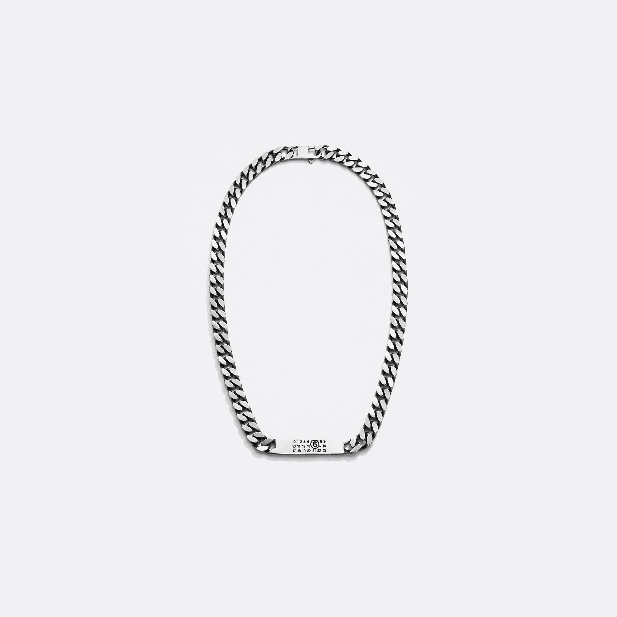 MM6 Maison Margiela Numeric Chain Necklace in Silver | ELLIS ROSCH