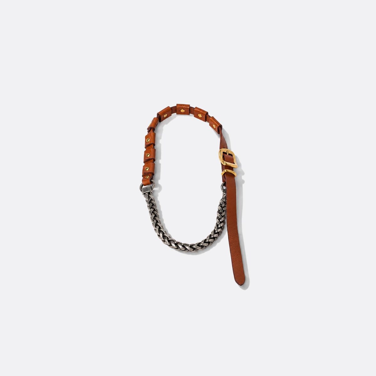 Metal and Leather Necklace from Miu Miu