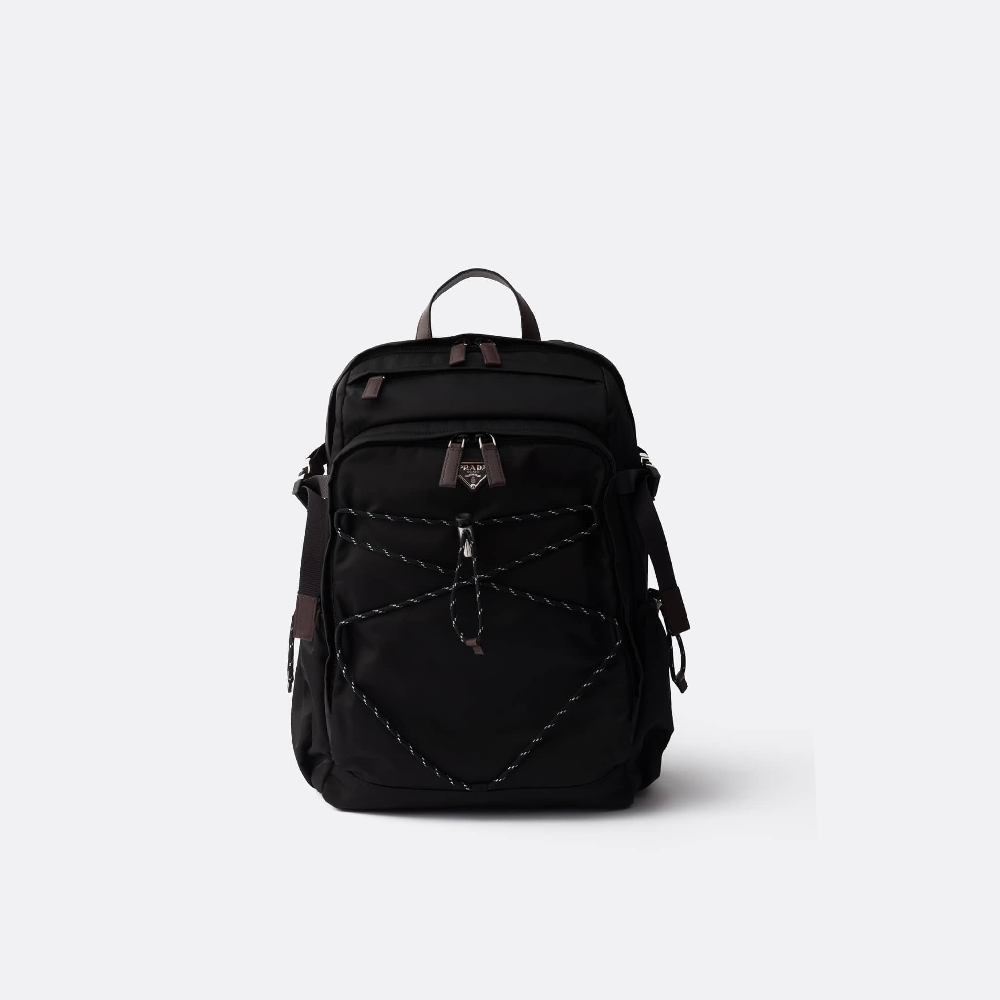 Prada Speedrock Re-Nylon and Leather Backpack
