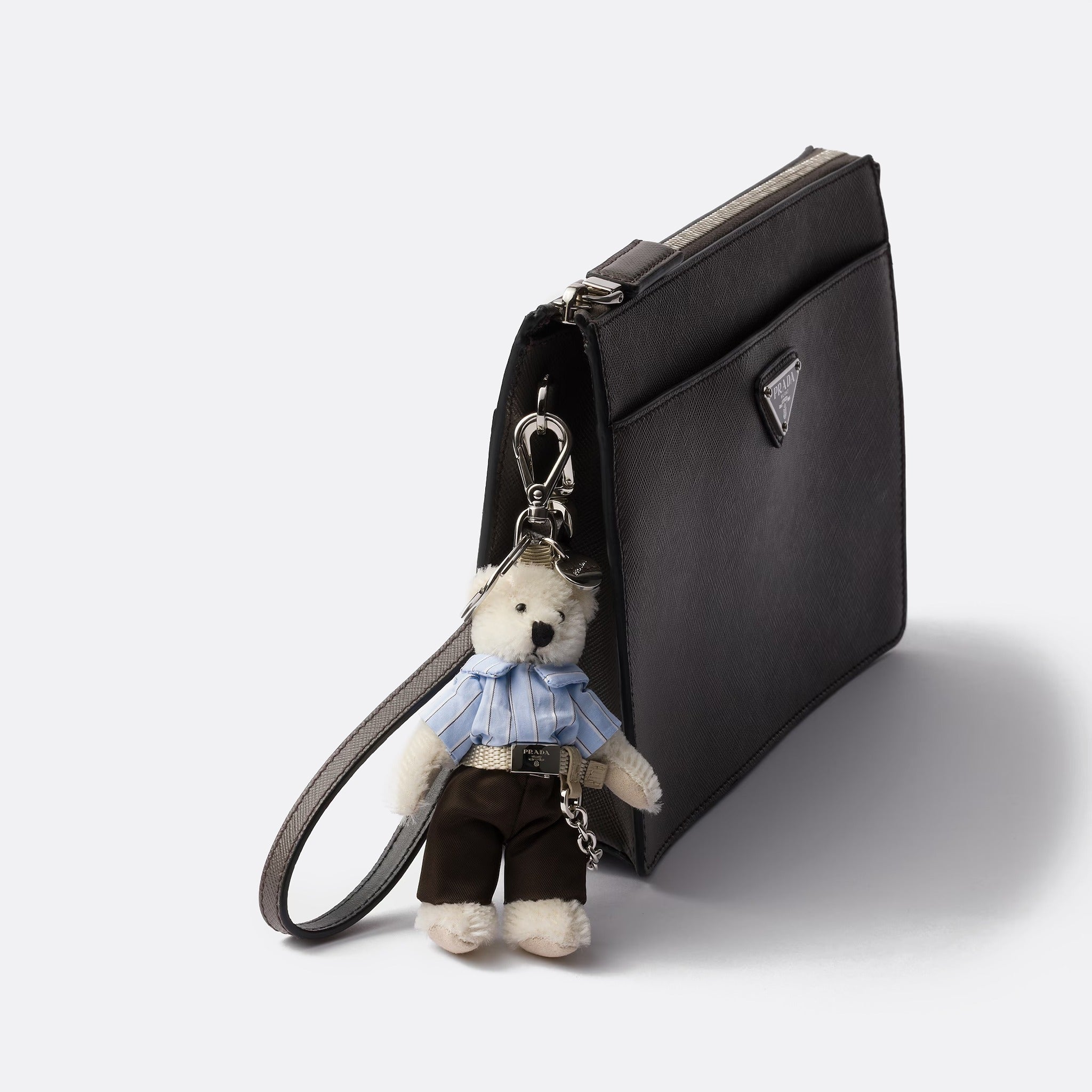 The Teddy Keychain Charm from Prada
