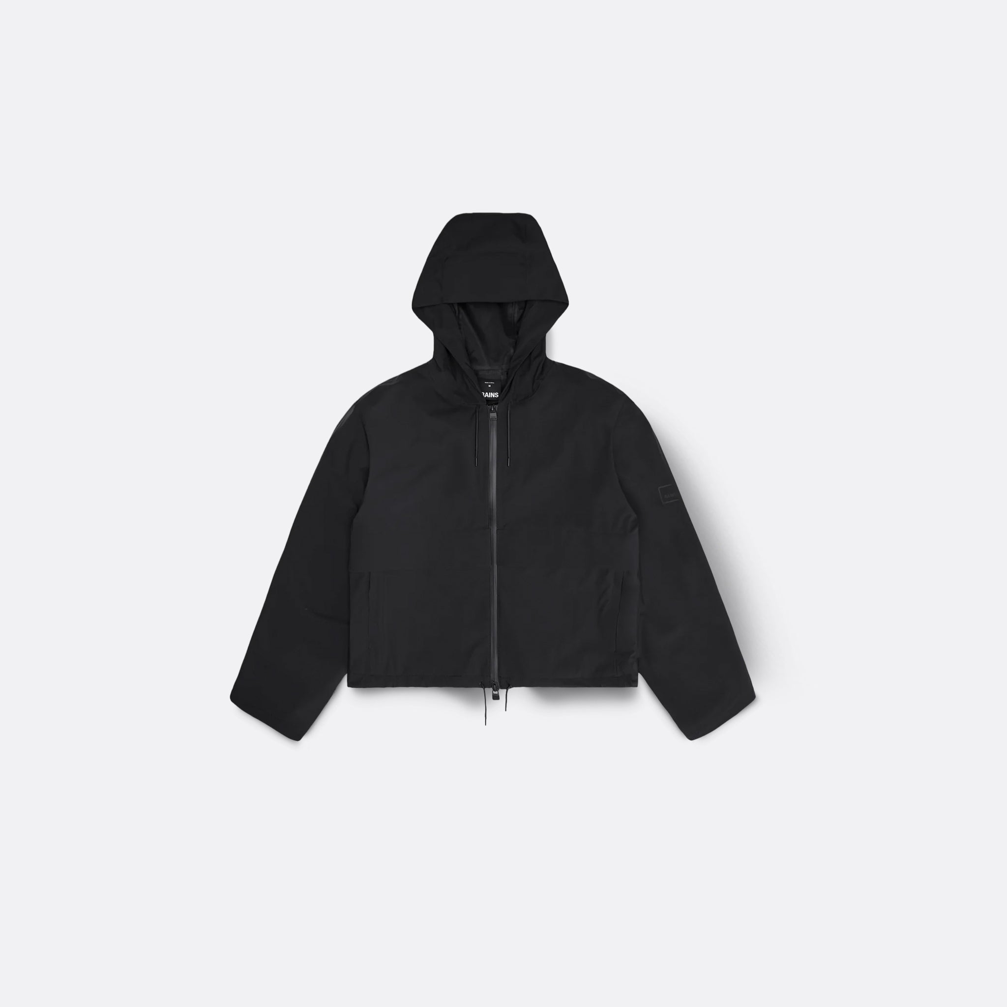 Suva Hardshell Short String Jacket by Rains in Black