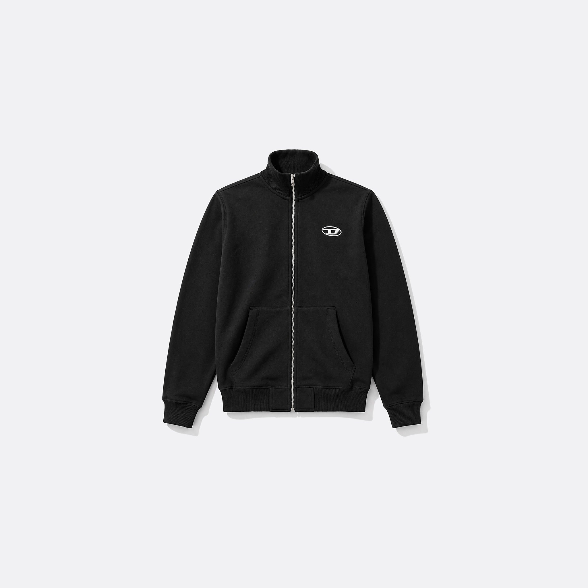 Zip-Up Sweatshirt with Metallic Oval D Logo from Diesel