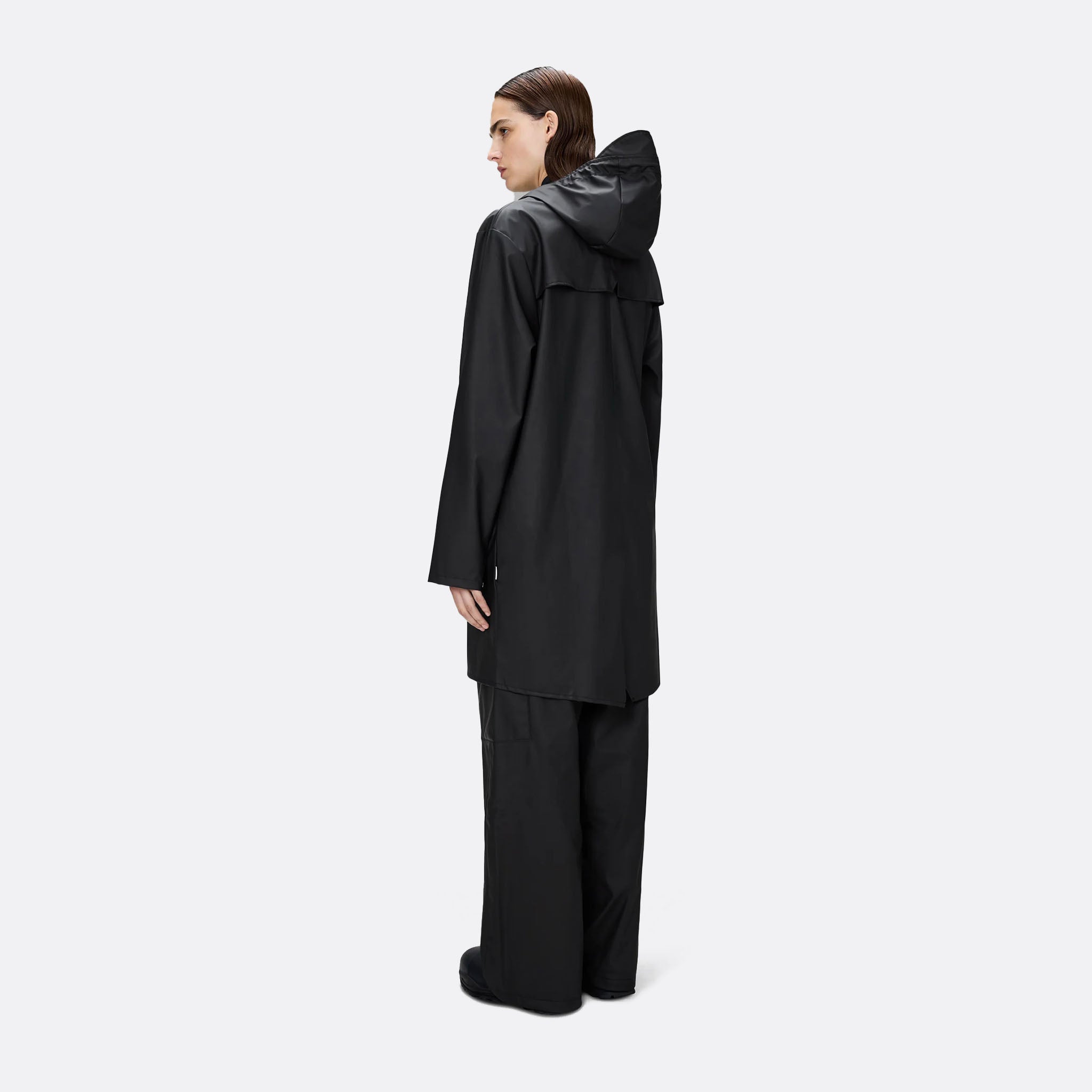 RAINS The Jacket Long in Black