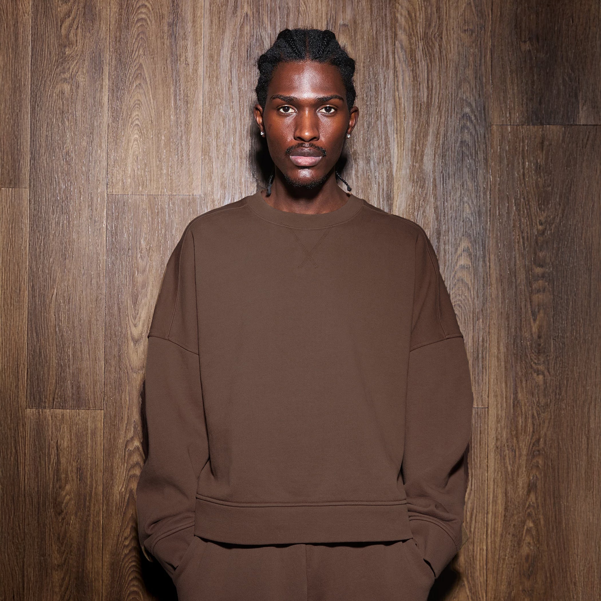 Entire Studios Box Crew Sweatshirt in Brunette
