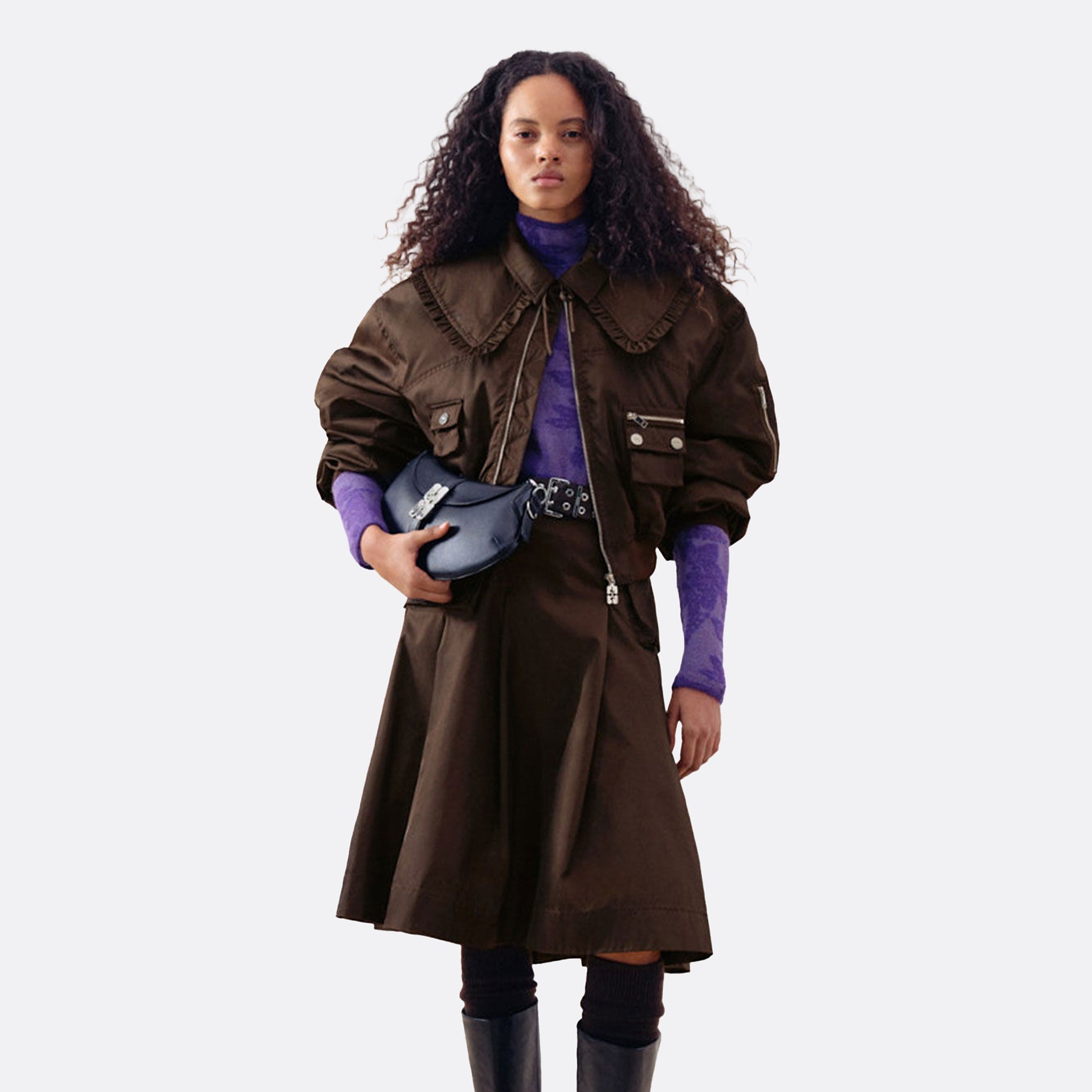 Duchesse Nylon Bomber Jacket from Ganni
