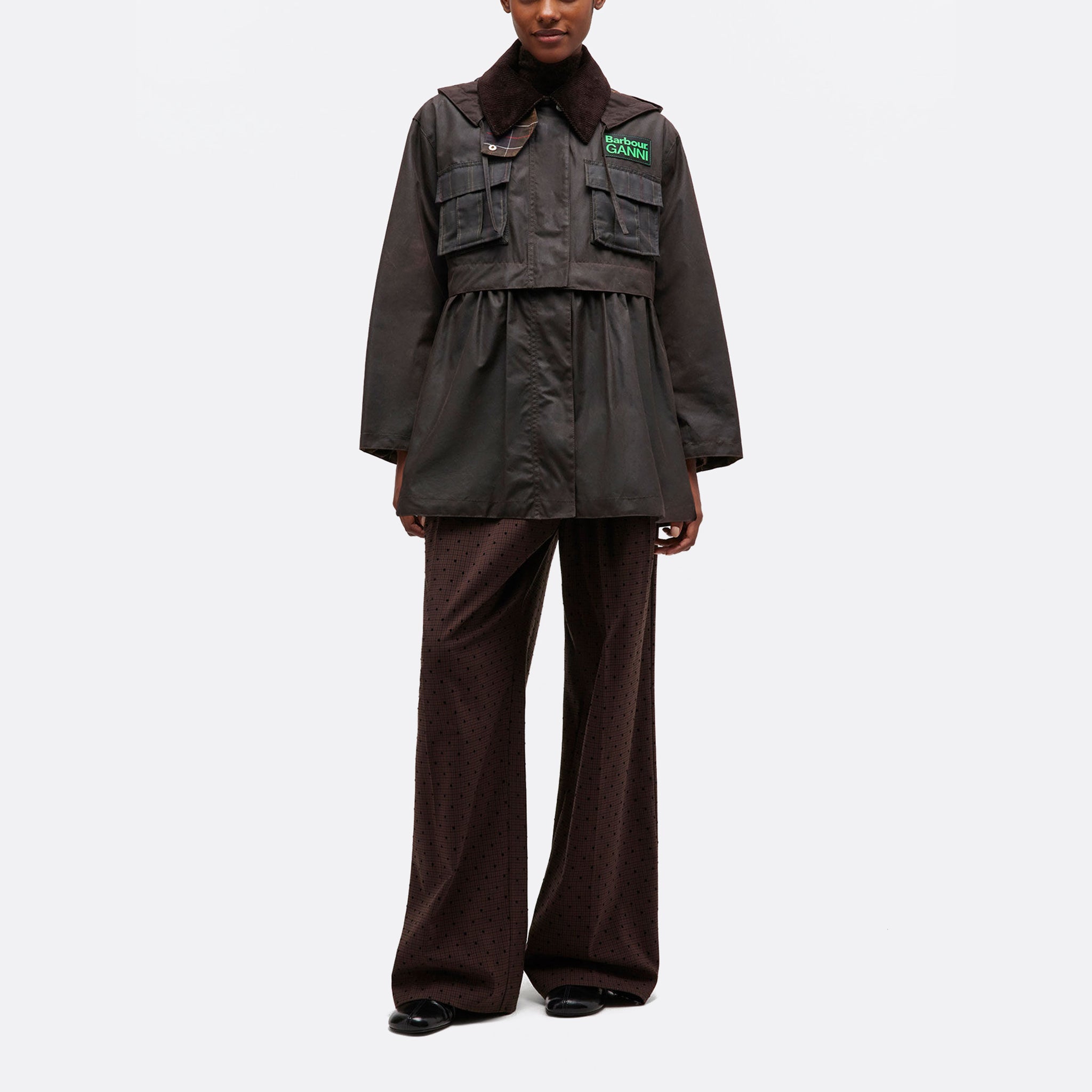 The Waxed Peplum Jacket from GANNI x Barbour