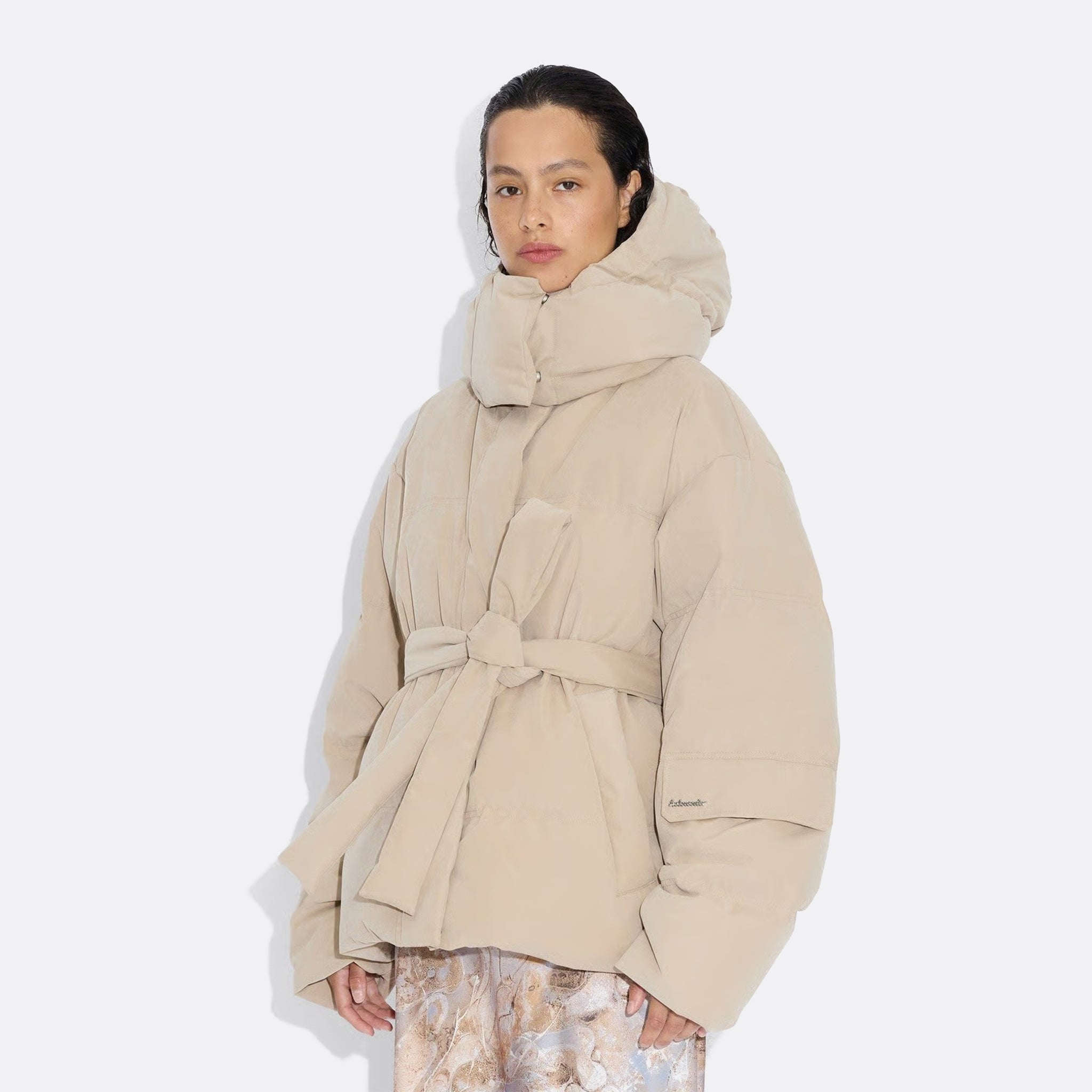 Holzweiler Steilia Brushed Down Jacket in Beige