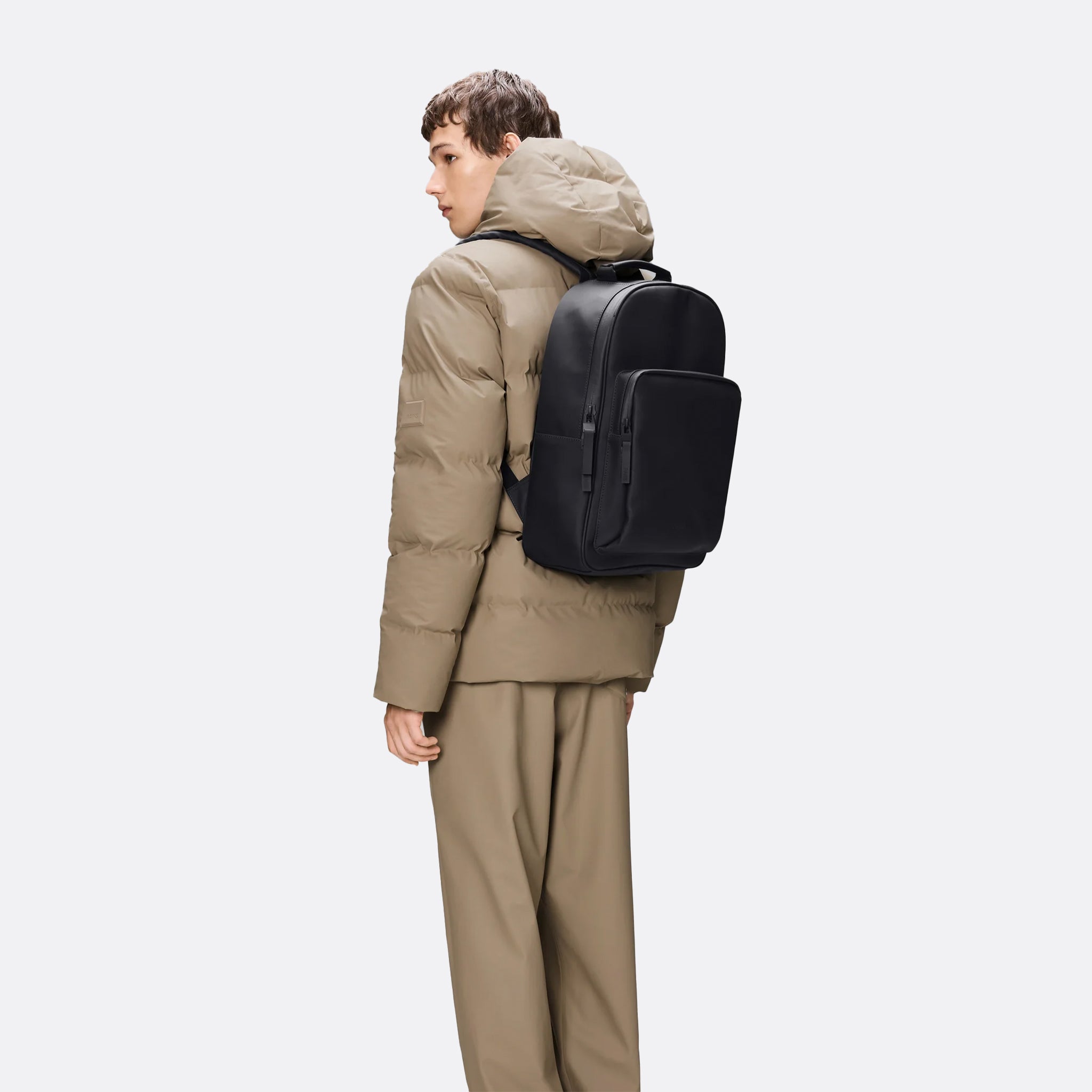 Book Daypack Large by Rains in Black