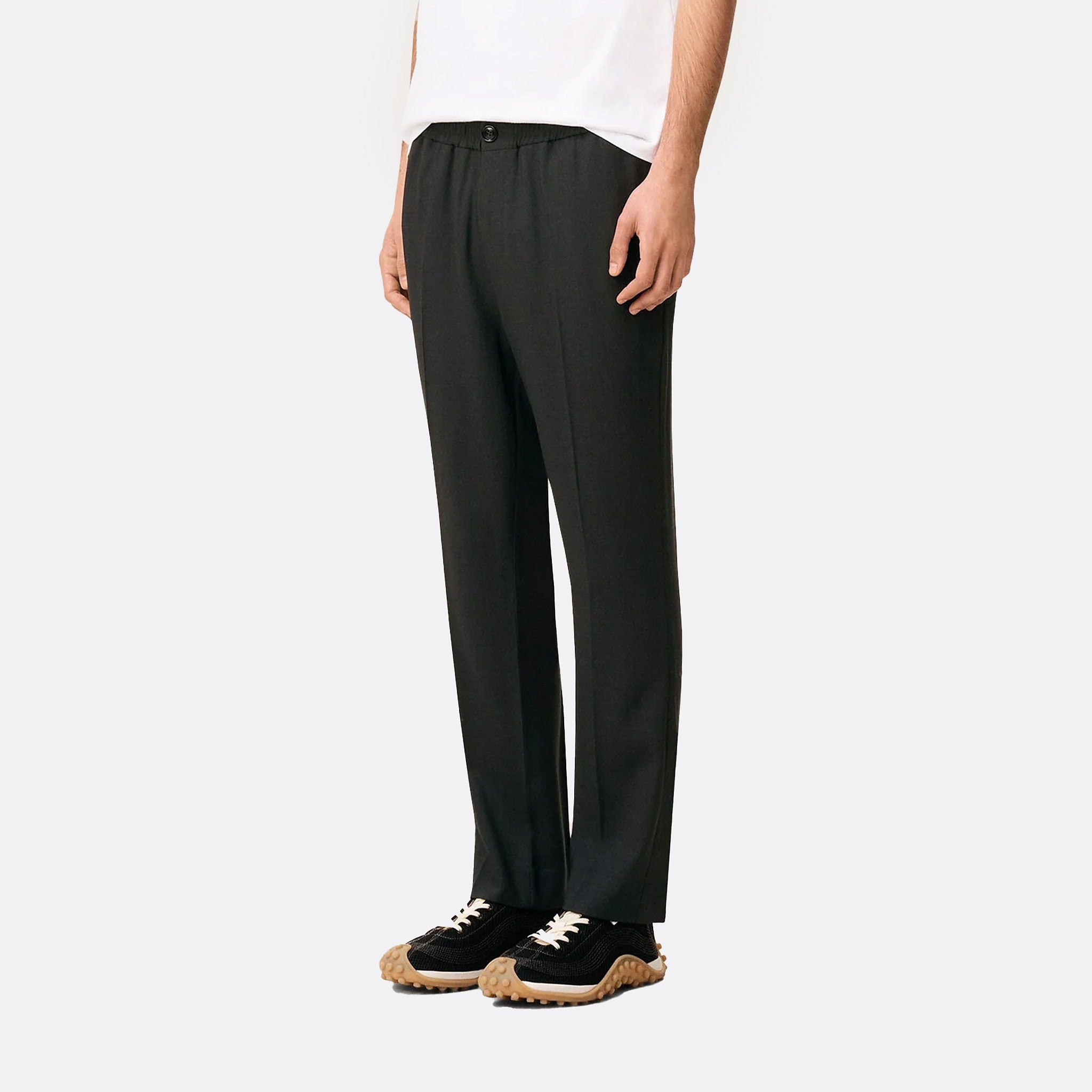 Wool Elasticated Waist Trousers from AMI Paris in Grey