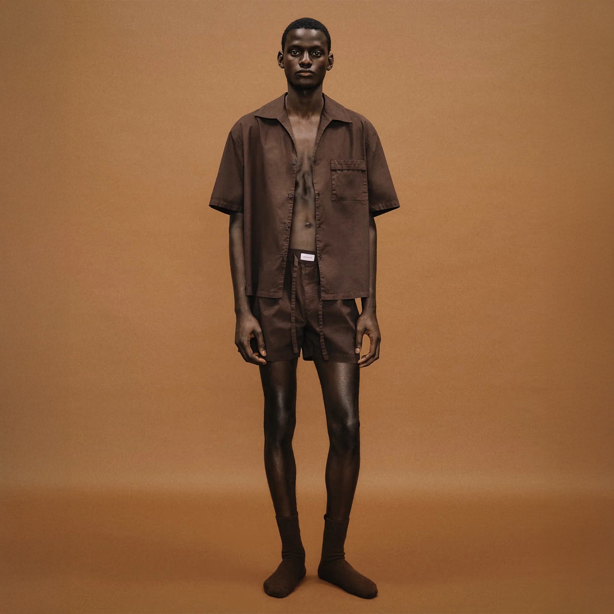 Pajama Shorts from Entire Studios in Brown