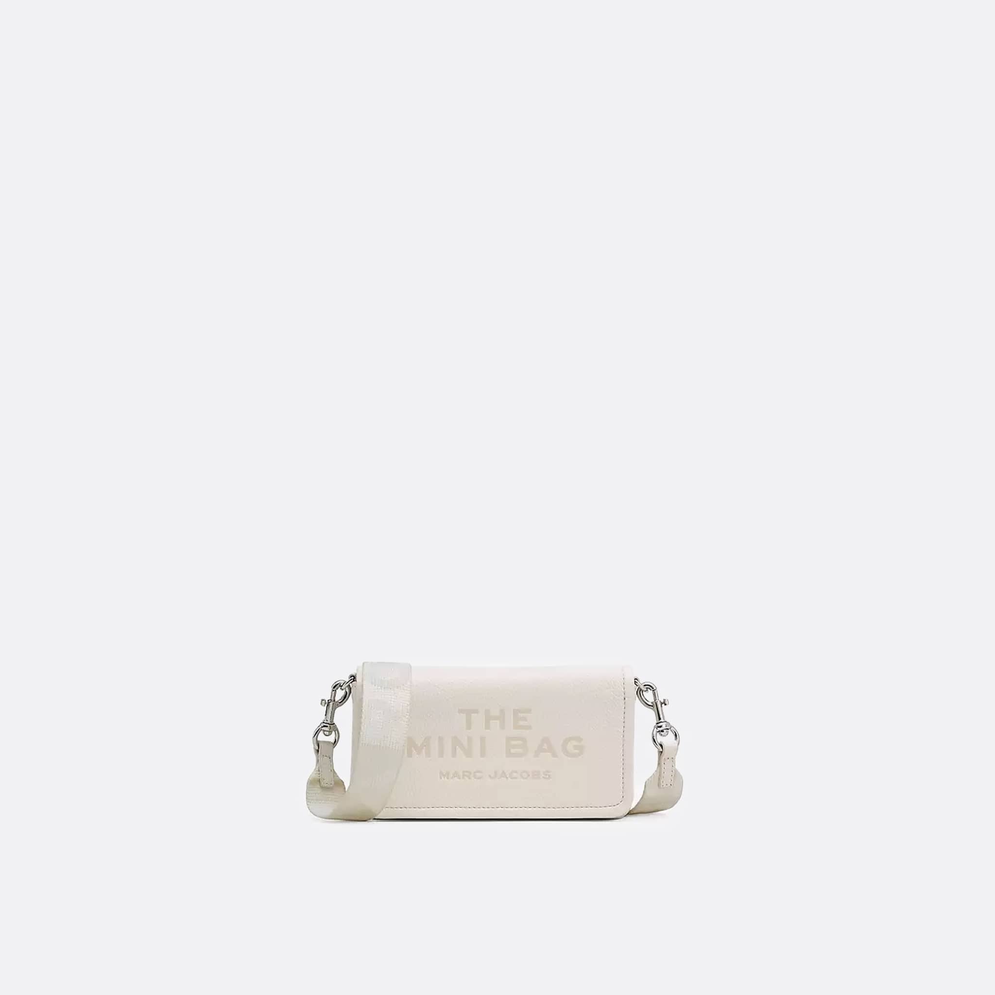 The Leather Mini Crossbody Bag from Marc Jacobs in Clean Cotton White