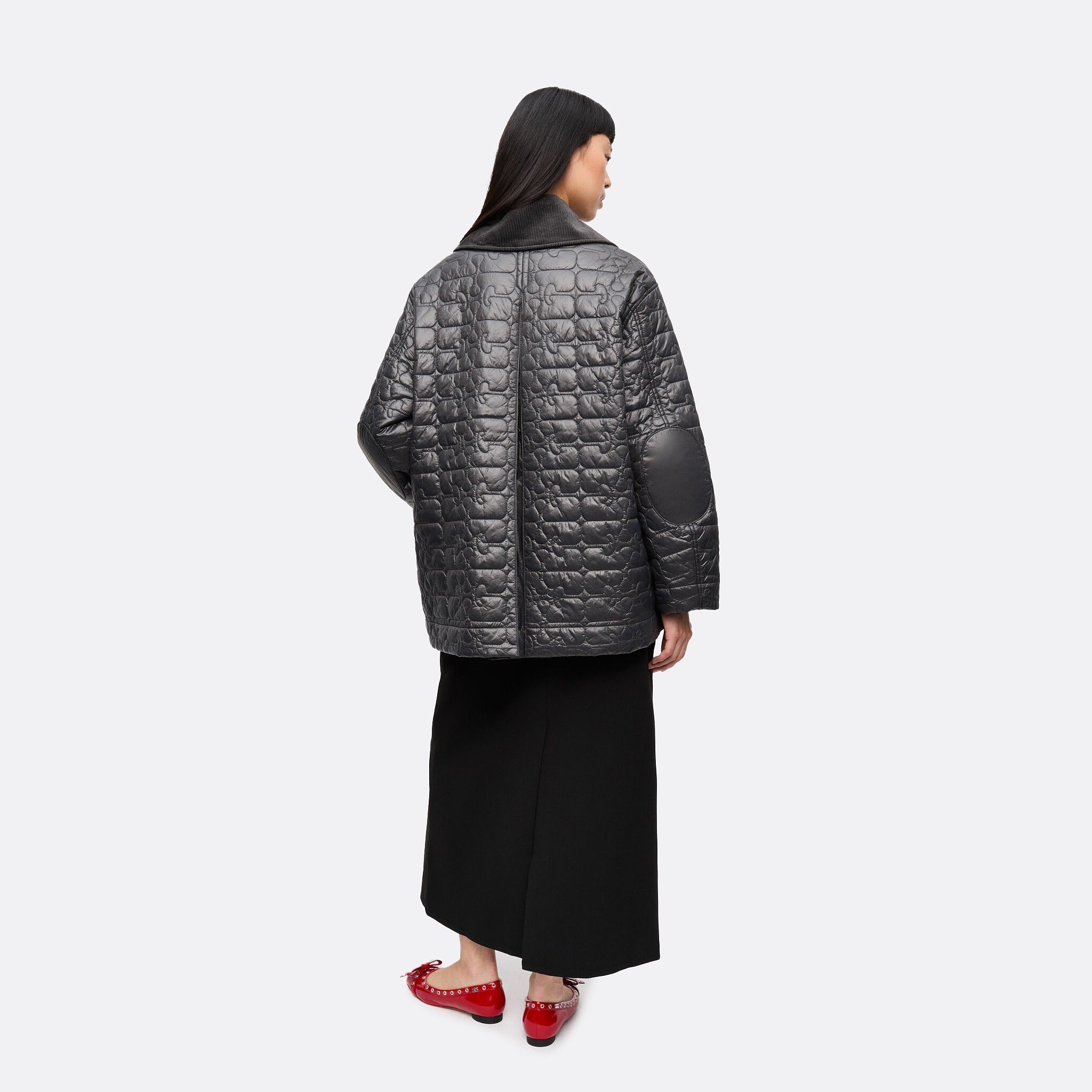 Shiny Quilt Midi Jacket from Ganni