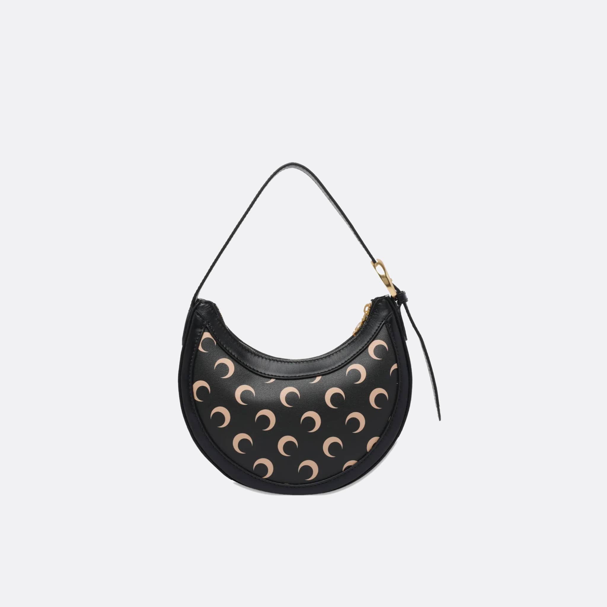 Moon Canvas Eclips Mini Bag by Marine Serre in Inverse Black