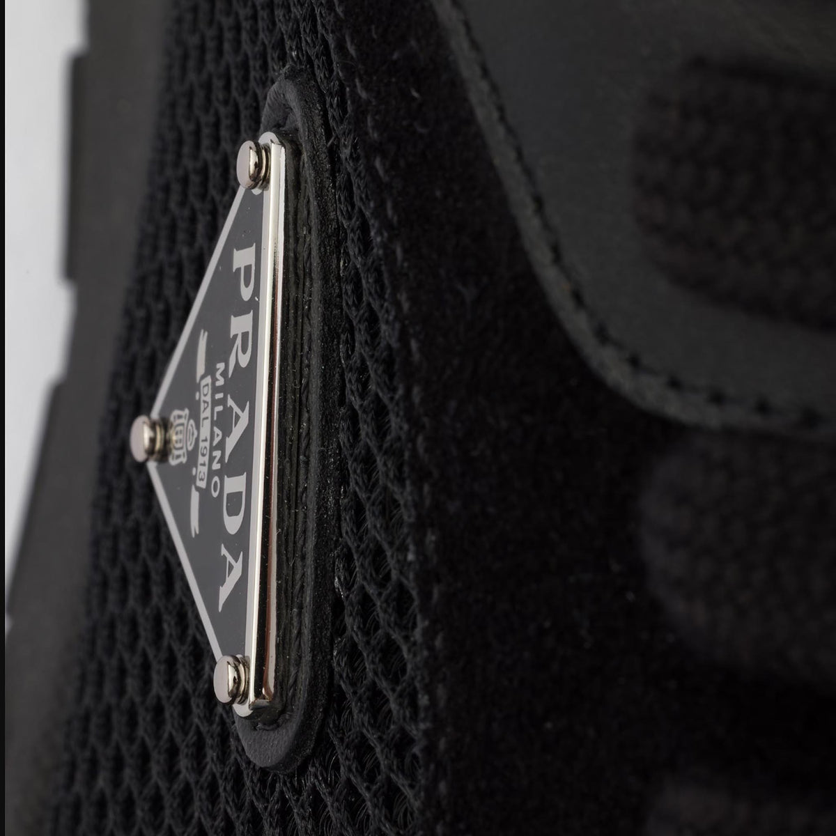 Prax Leather and Fabric Sneakers from Prada