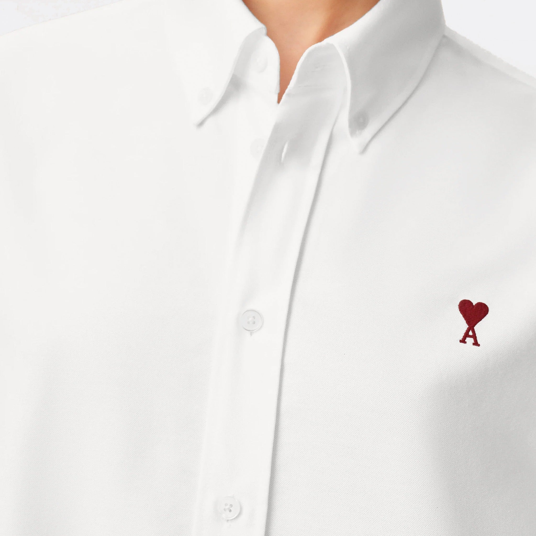 Ami De Coeur Button Down Shirt from Ami Paris in White