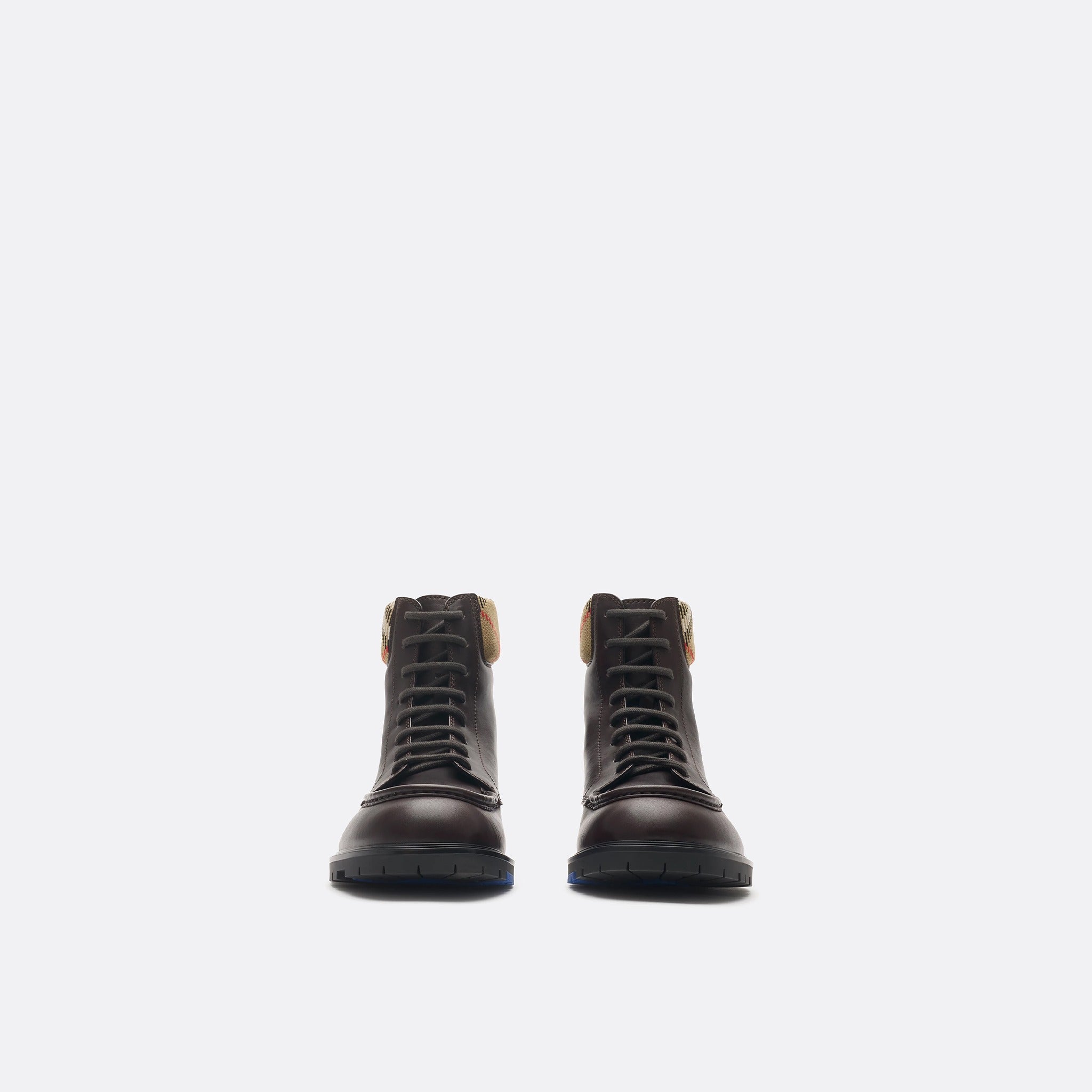The Leather Rogue Combat Boots from Burberry in Brown