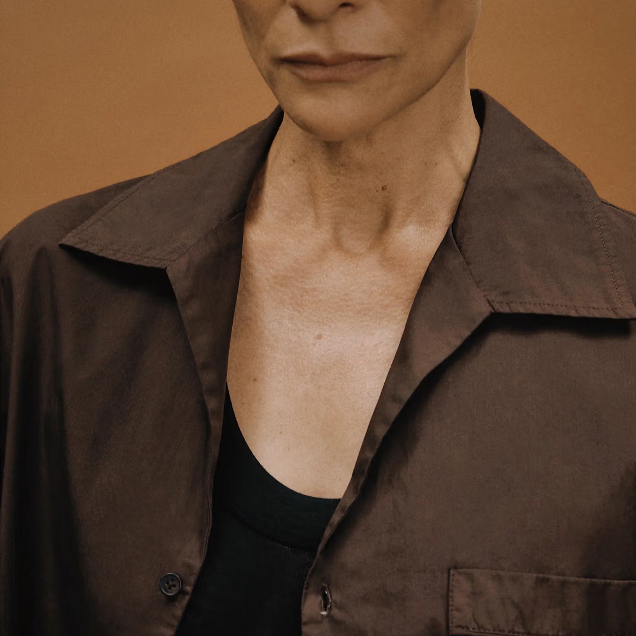 SS Pajama Shirt from Entire Studios in Brown