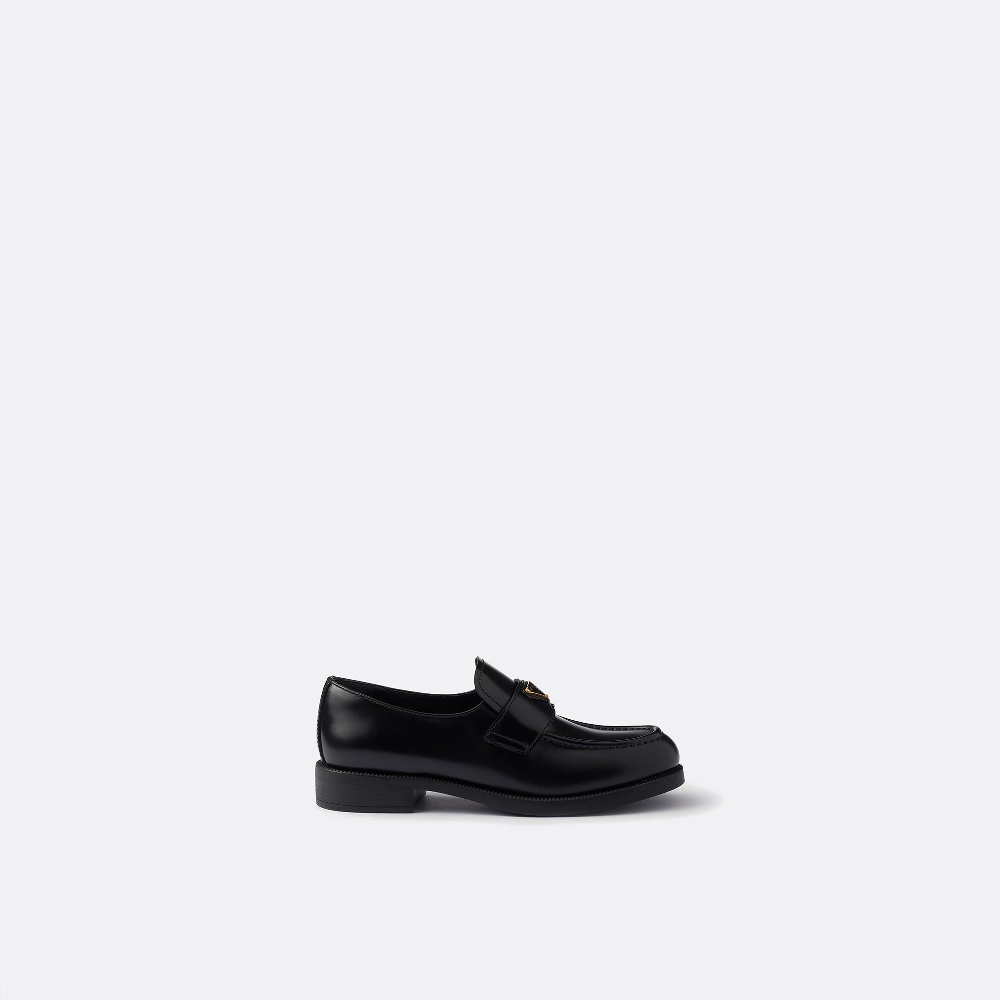 Brushed Leather Loafers from Prada