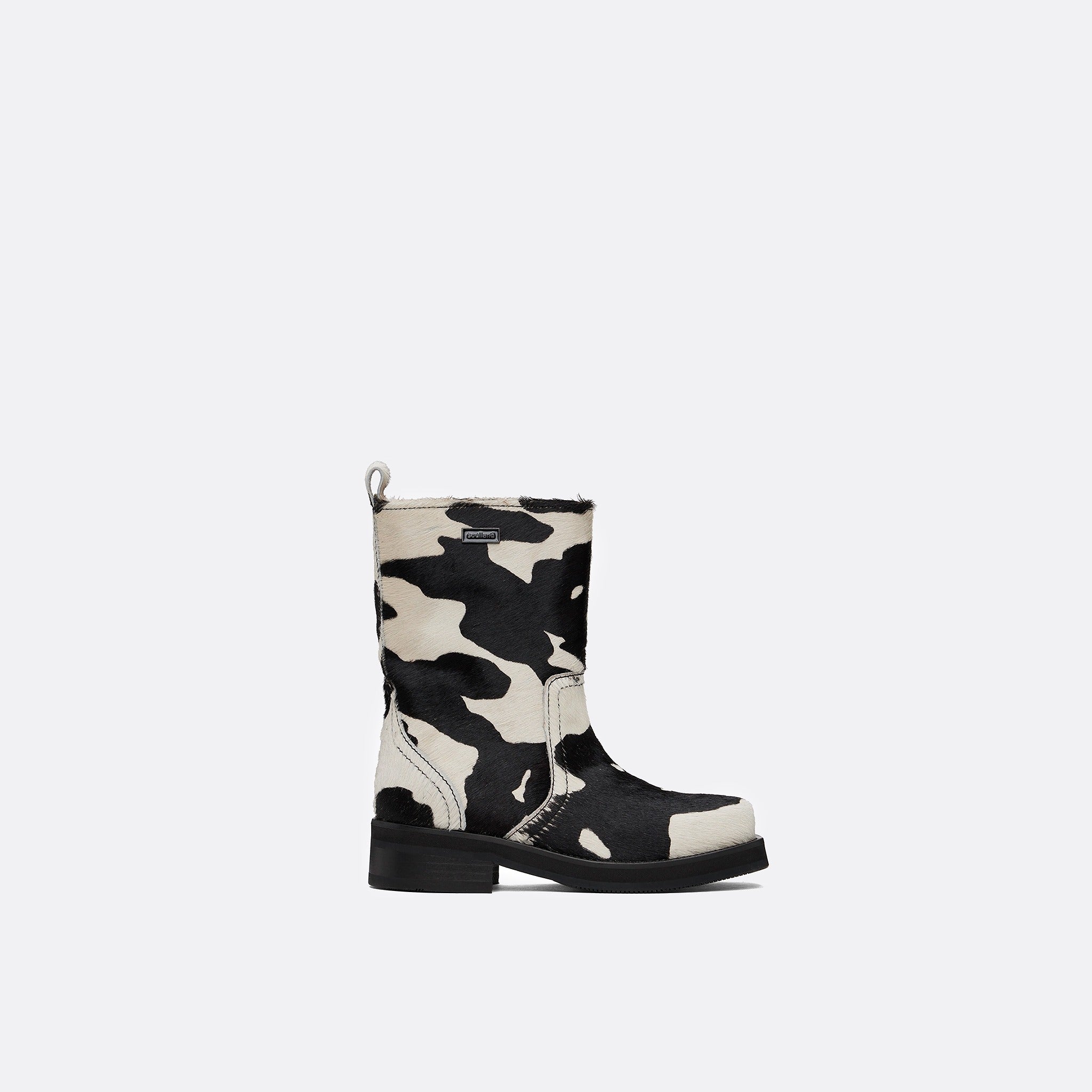 Soulland Arizona Pony Boots in Off-White Multi and Brown Multi
