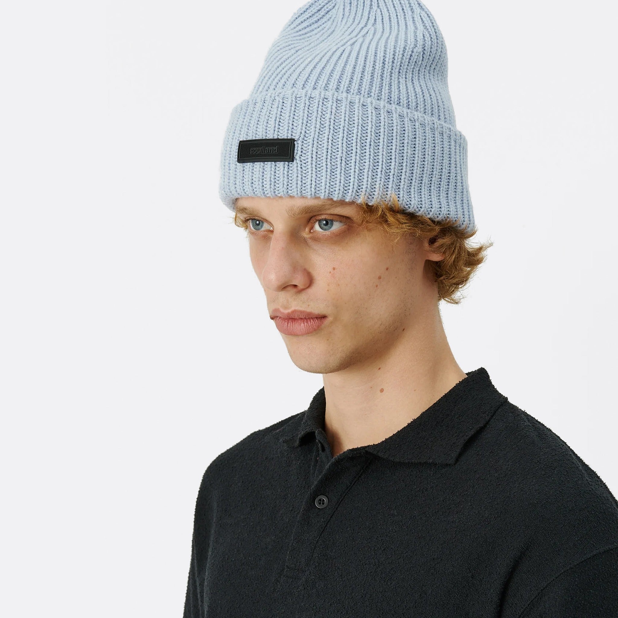 The Misha Beanie from Soulland in Light Blue