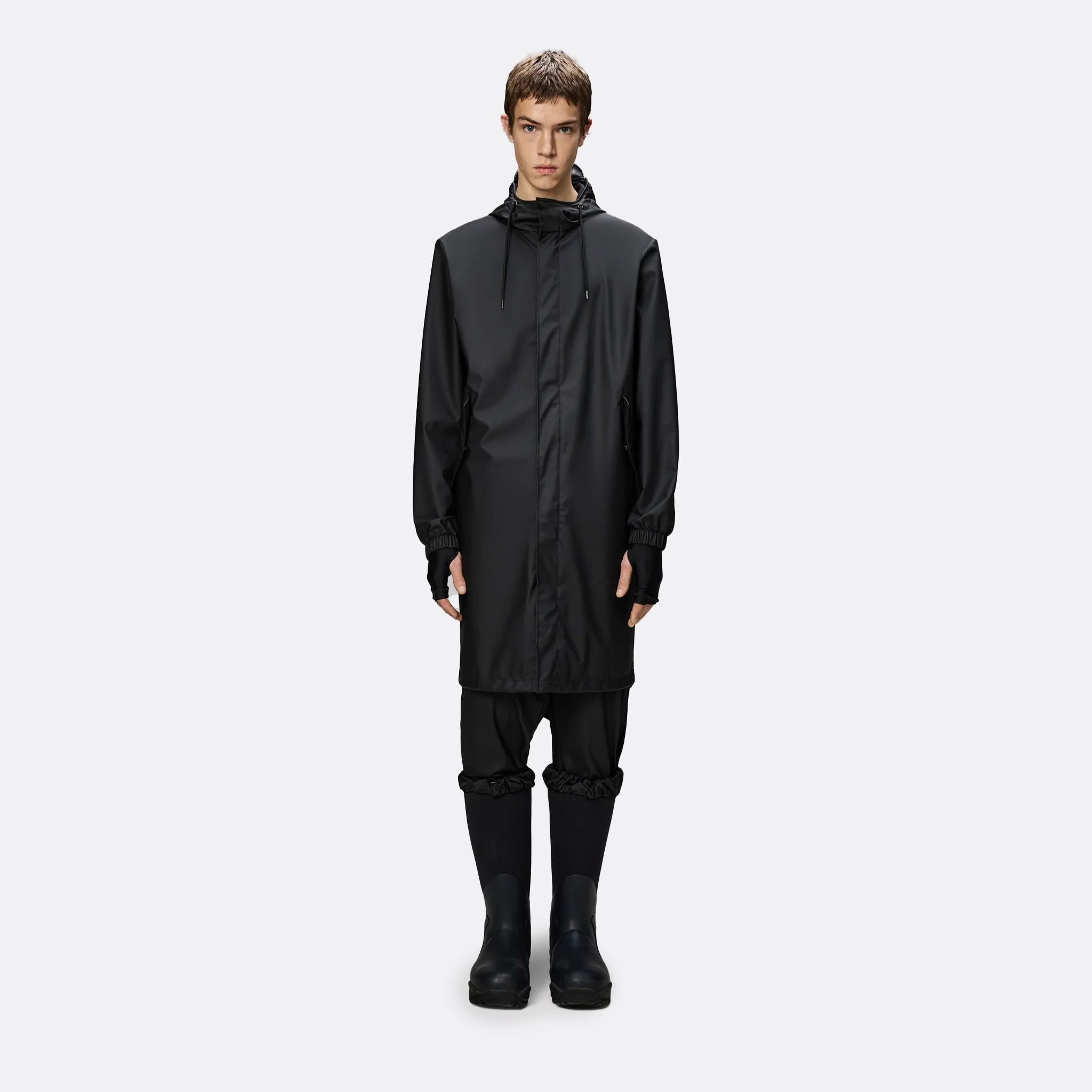 Fishtail Parka by Rains in Black