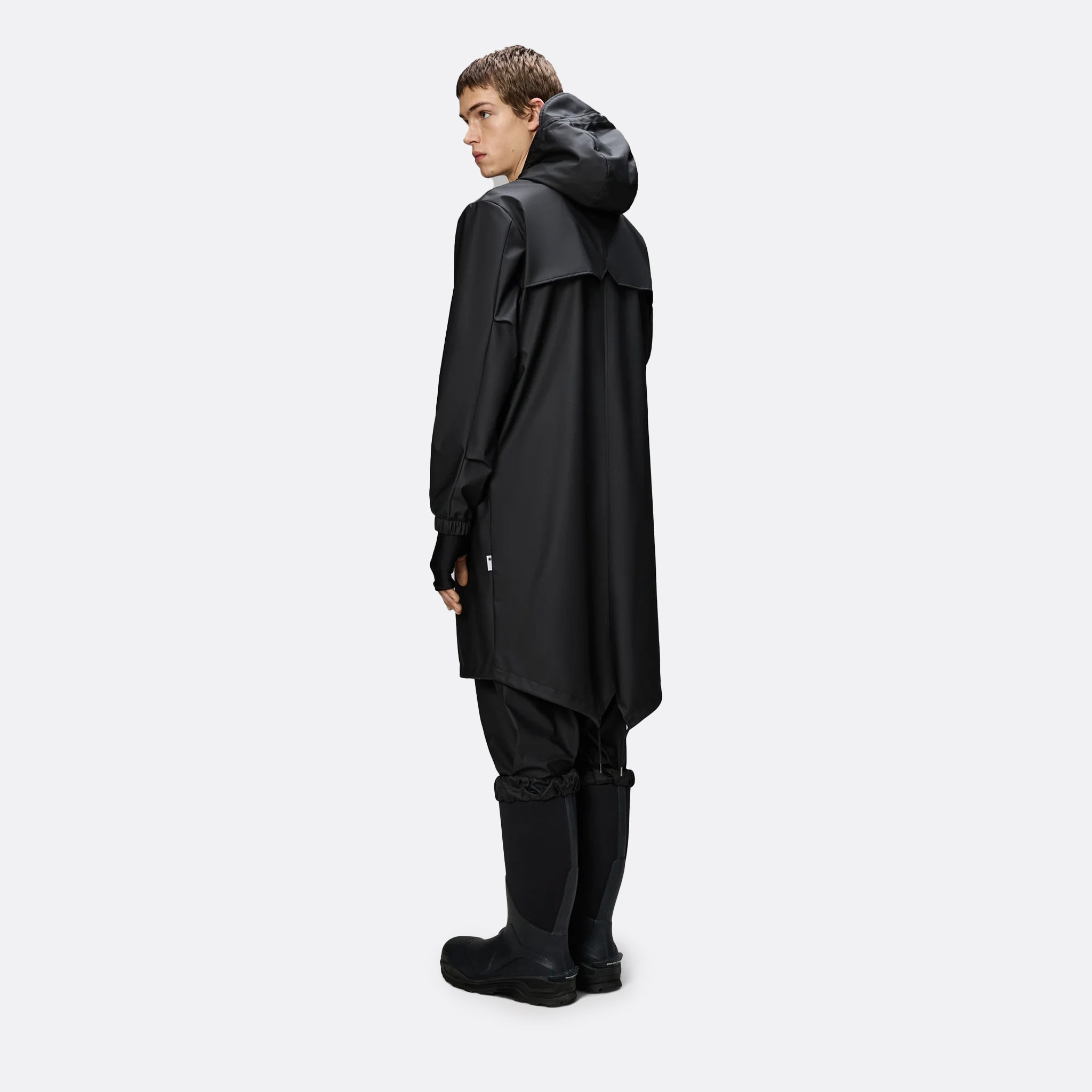 Fishtail Parka by Rains in Black