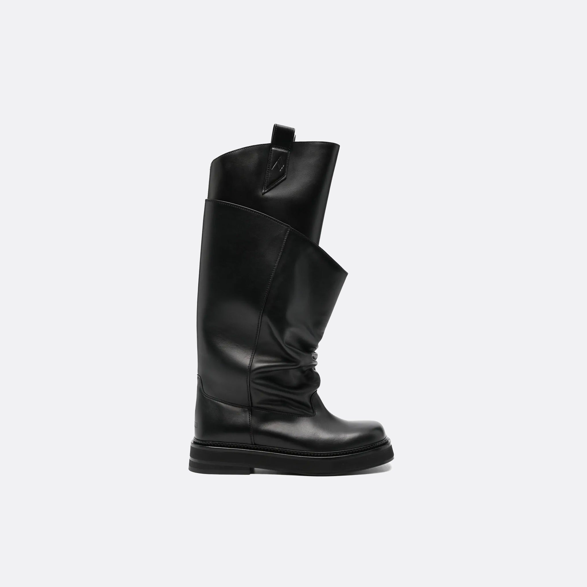 The Robin Passeggiata Leather Boots from The Attico in Black