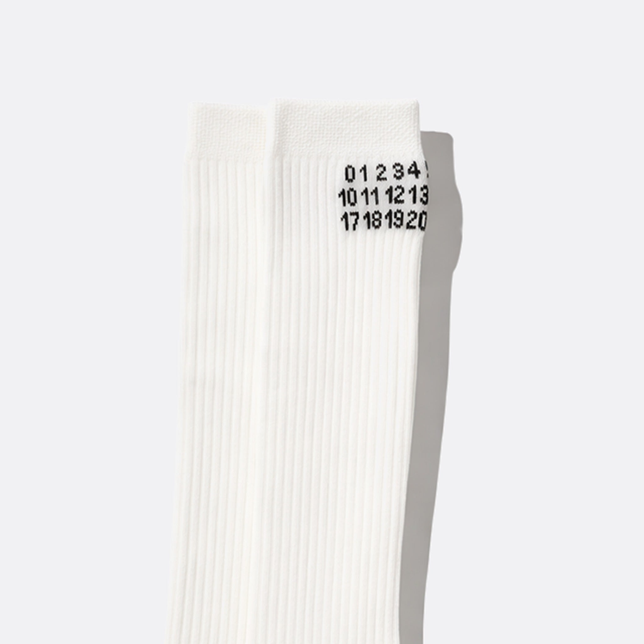 Numeric Ribbed Bootleg Socks from MM6 Maison Margiela