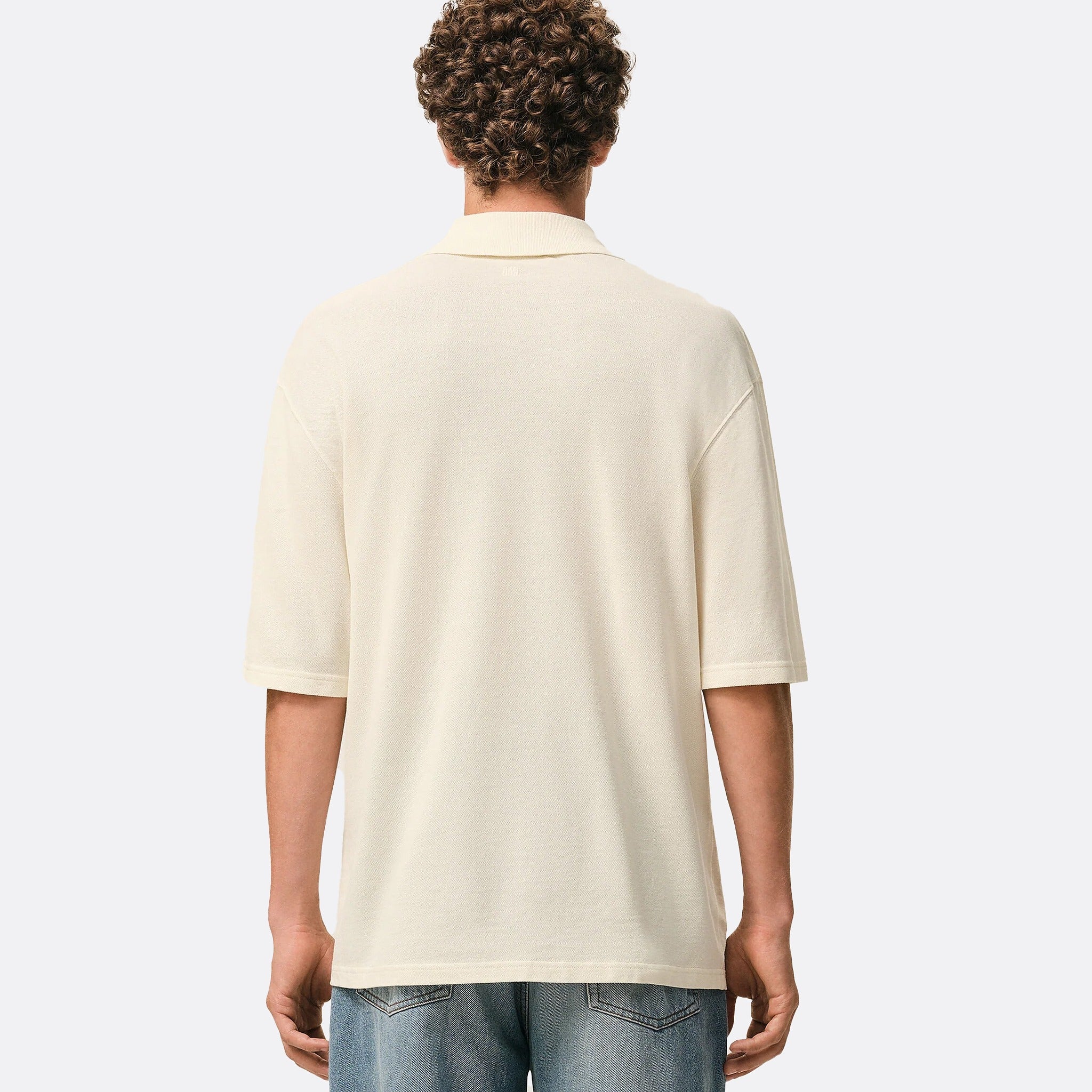 The Ami De Coeur Knitted Patch Polo from Ami Paris