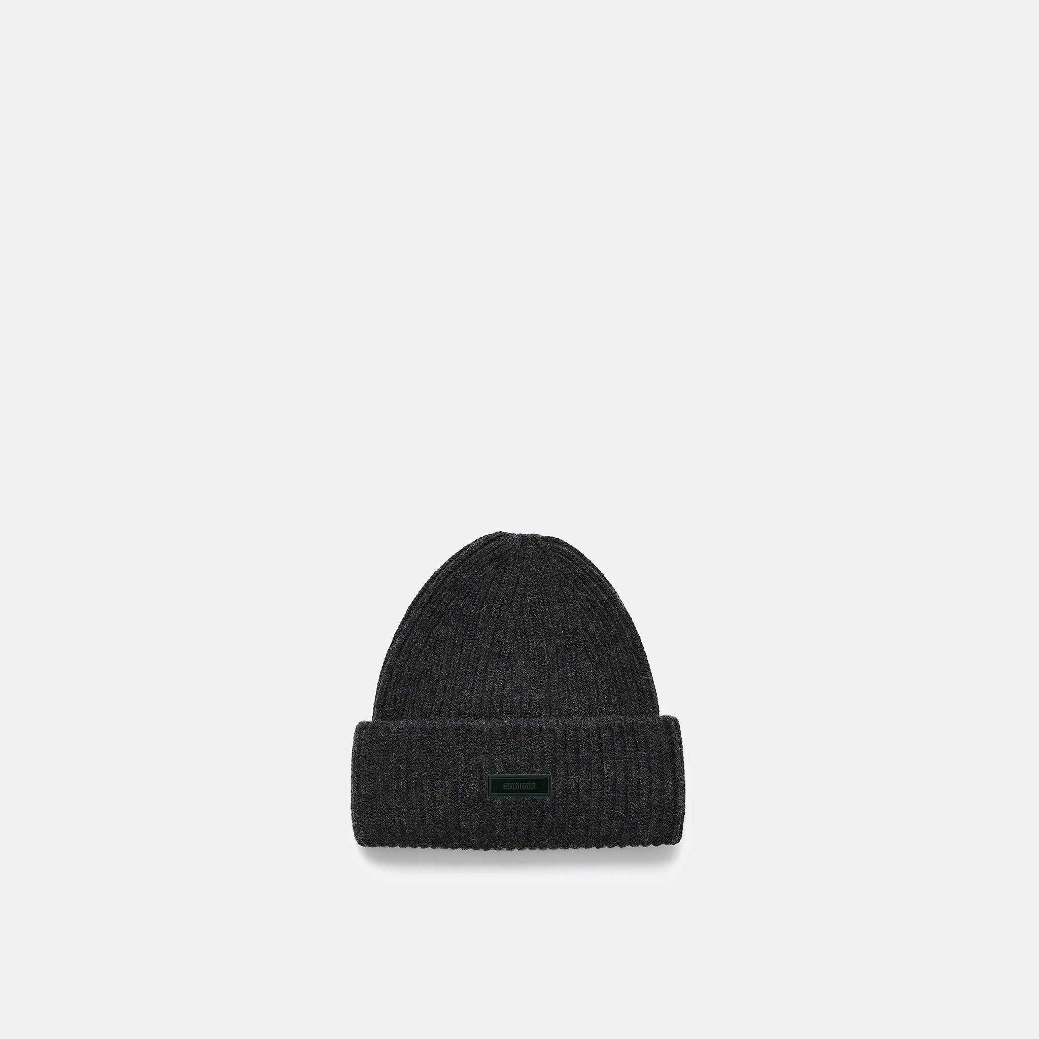 The Misha Beanie from Soulland in Charcoal Melange