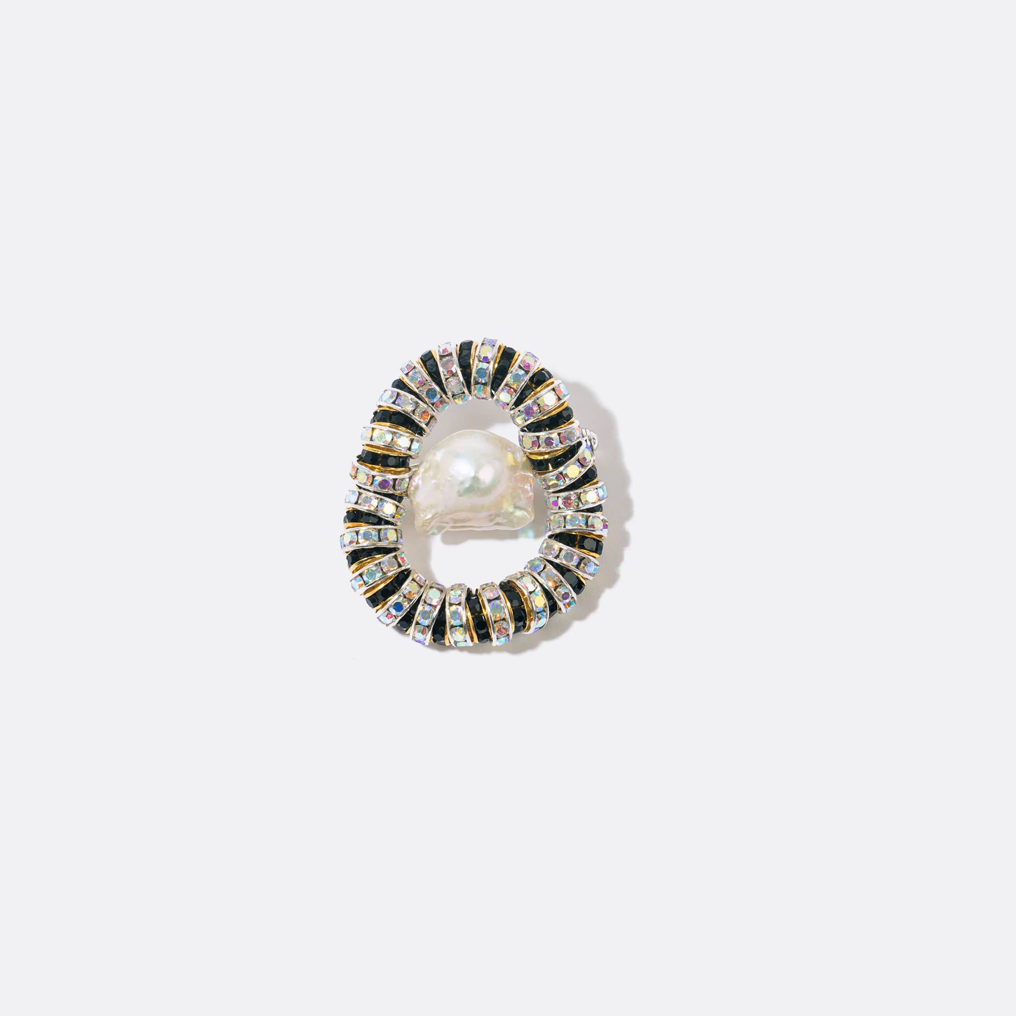 Pearl Octupuss.Y Paris Brooch in Silver/Zebra