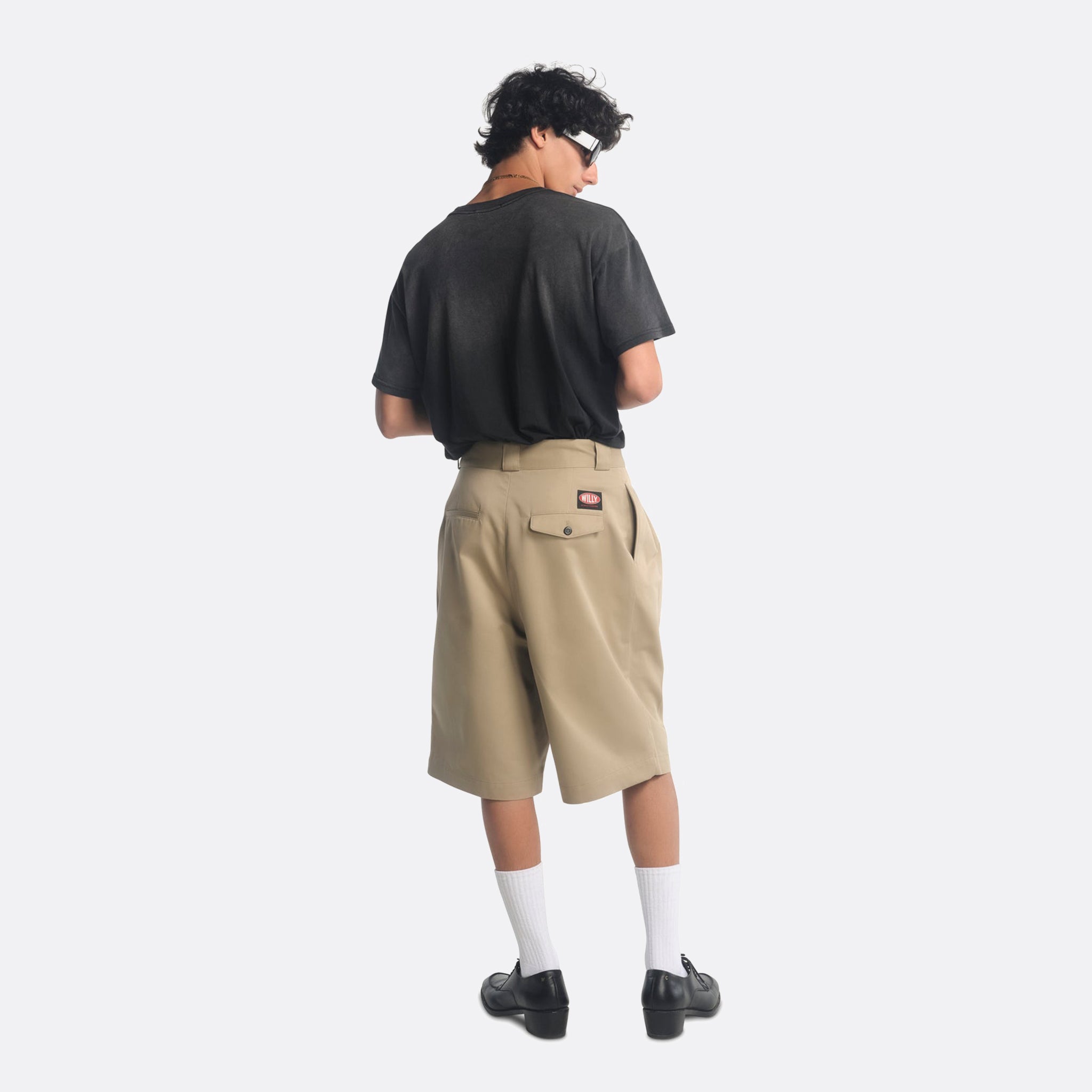 Willy Chavarria The Borracho Shorts in Beige