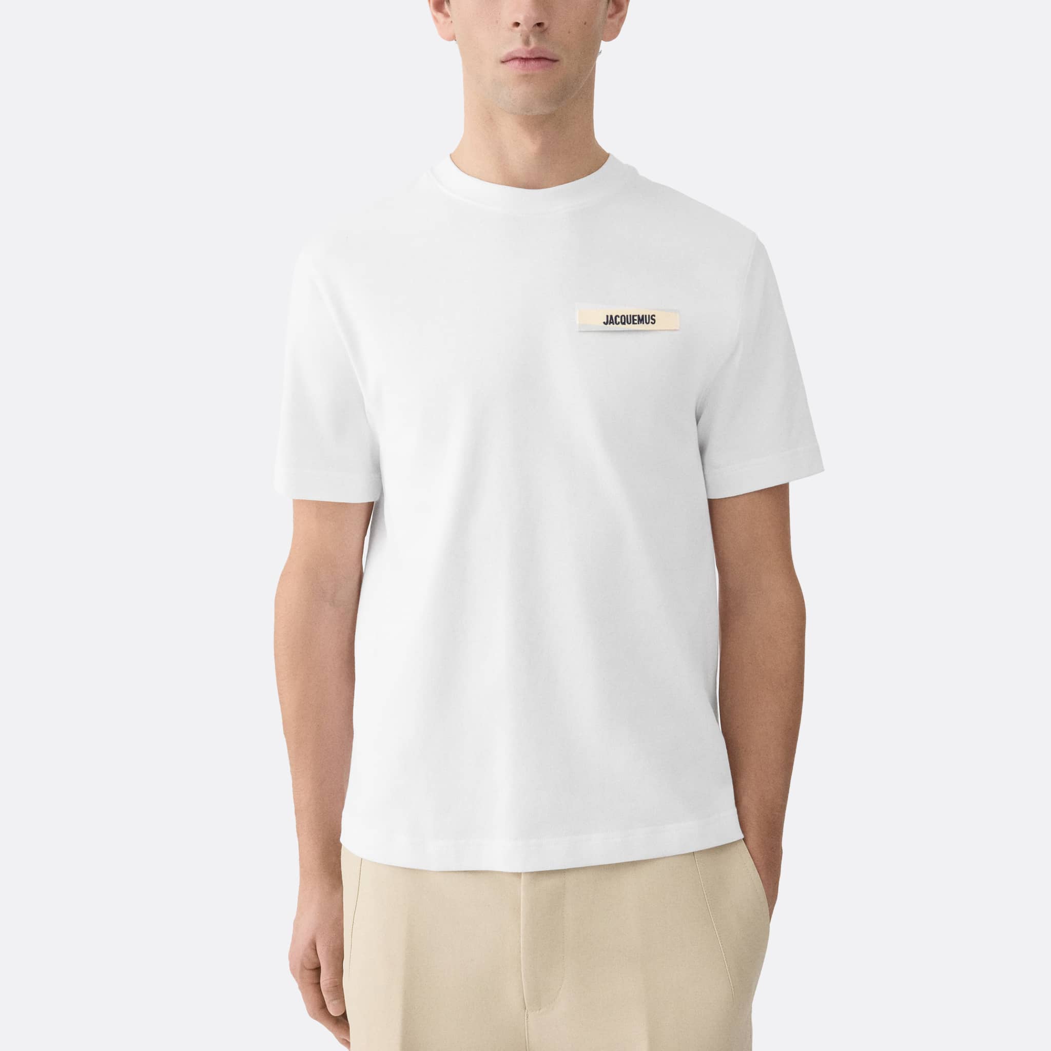 The Le Gros Grain Logo T-Shirt from Jacquemus in White