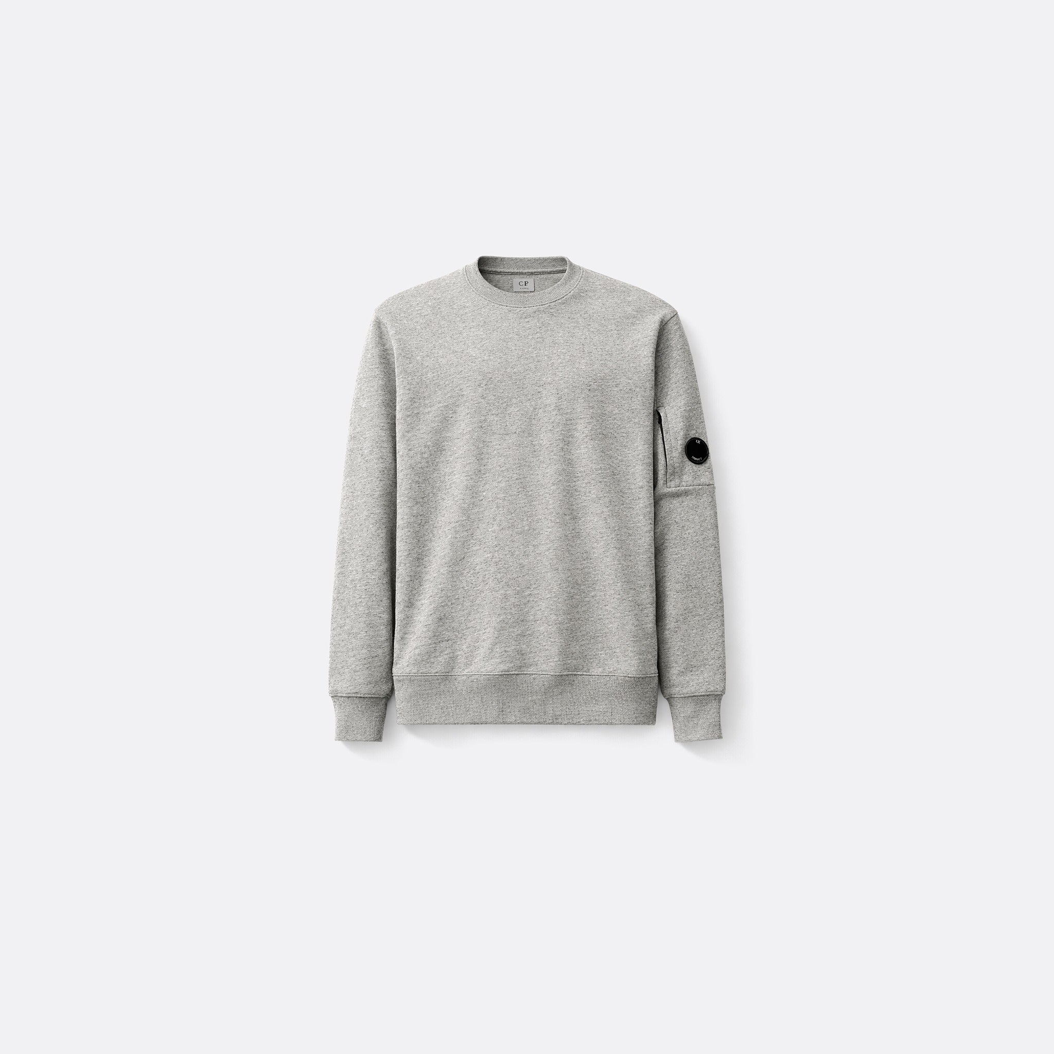 Diagonal Raised Fleece Hooded Lens Sweatshirt from C.P. Company in Grey