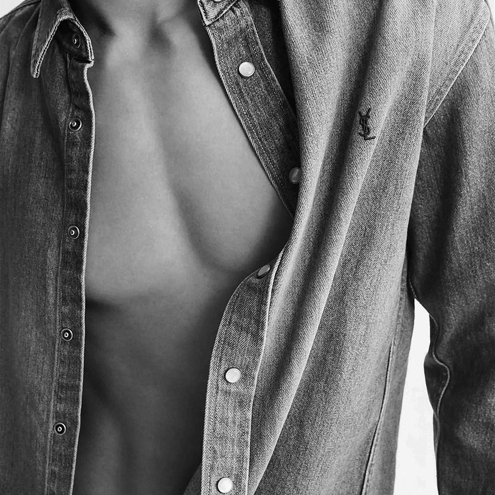 Denim Cassandre Shirt from Saint Laurent