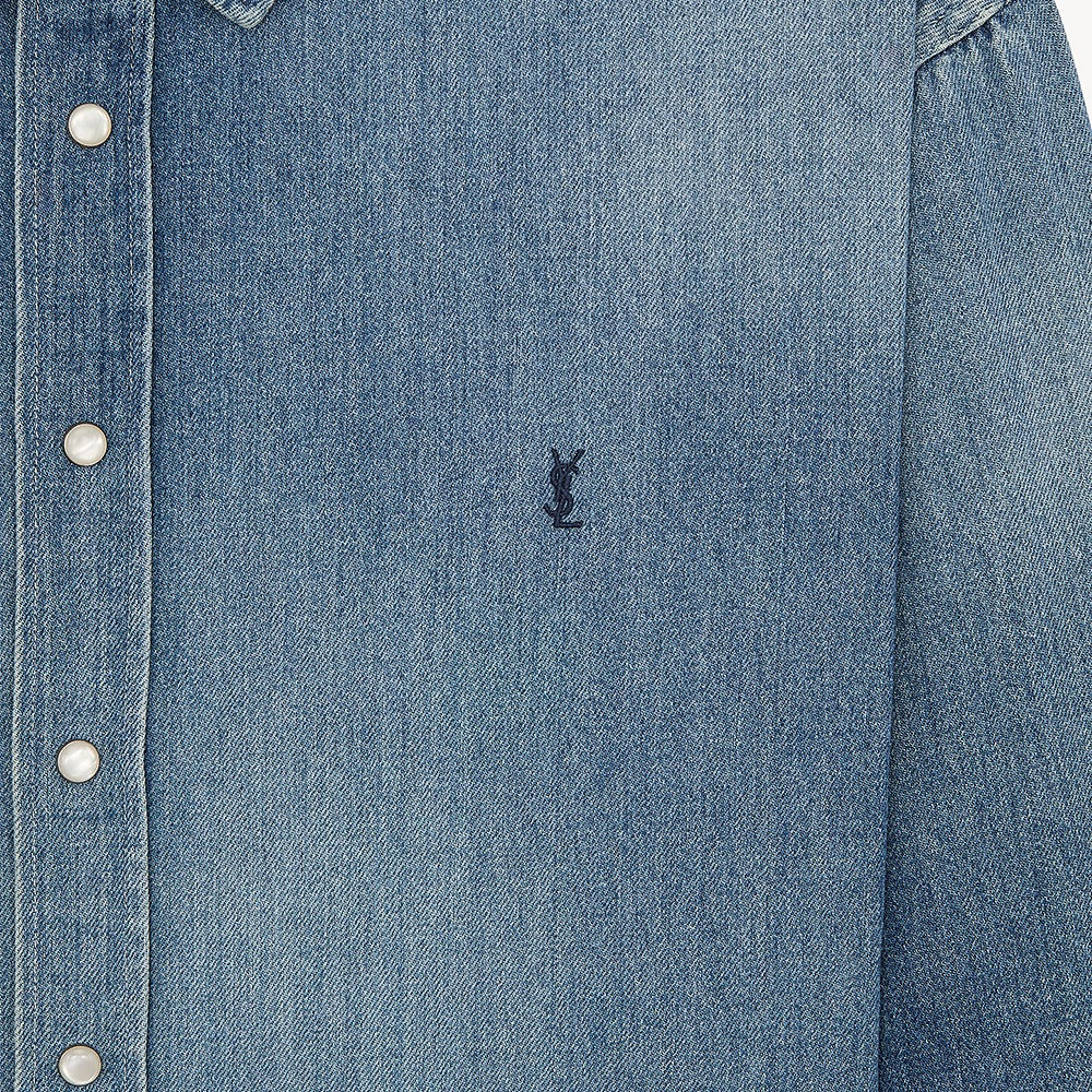 Denim Cassandre Shirt from Saint Laurent