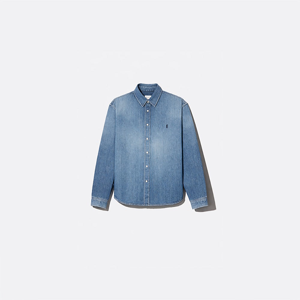Denim Cassandre Shirt from Saint Laurent