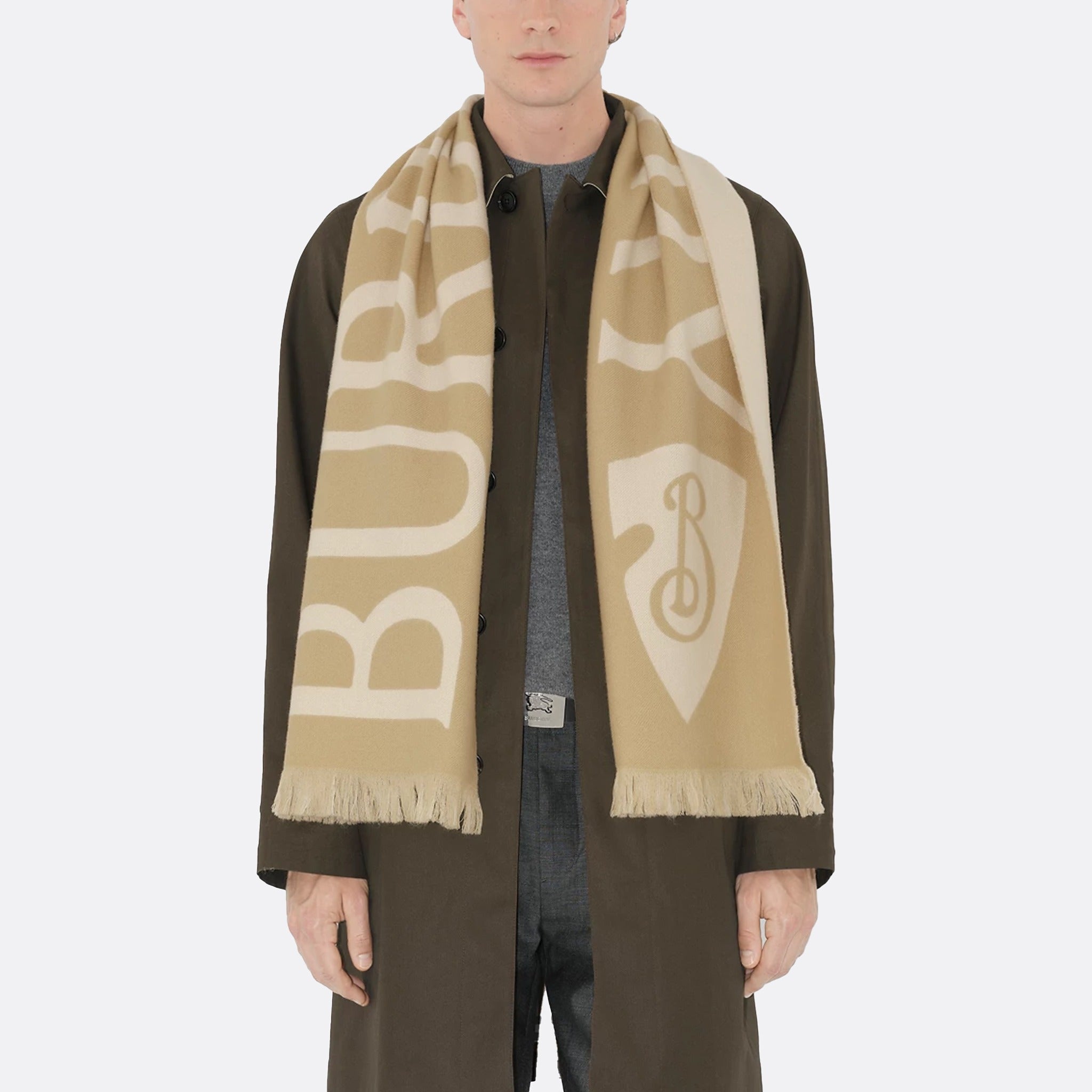 The Logo Wool Scarf from Burberry