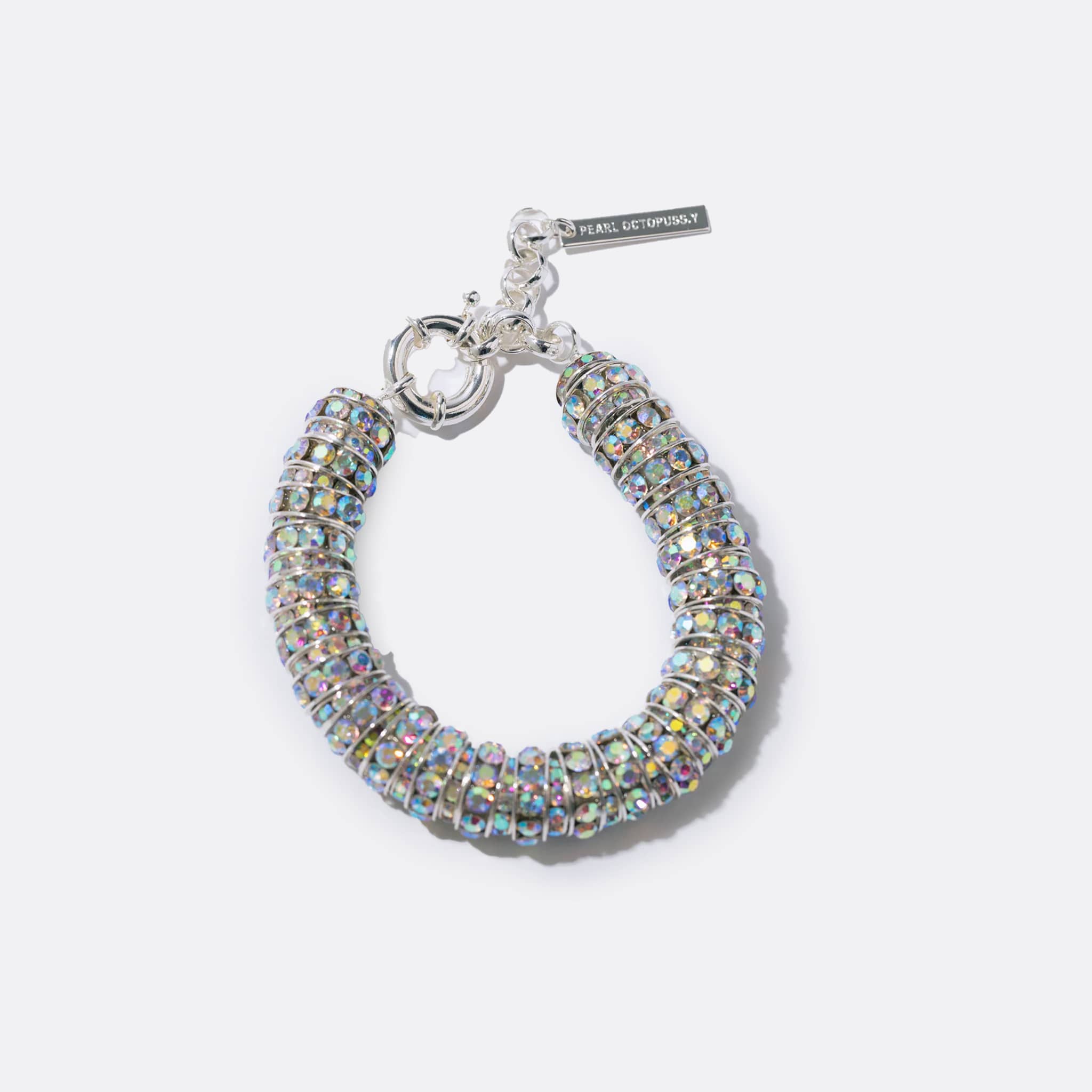 Fat Diamond Bracelet by Pearl Octopuss.Y in Silver