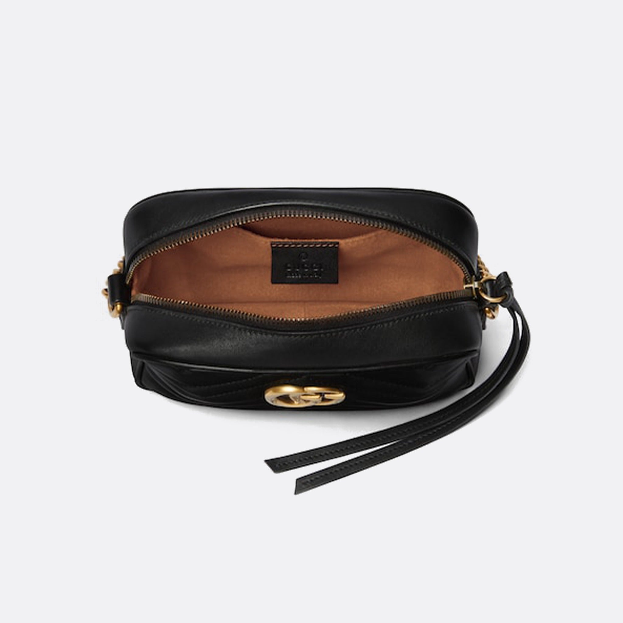 The GG Marmont Mini Camera Bag from Gucci on Black