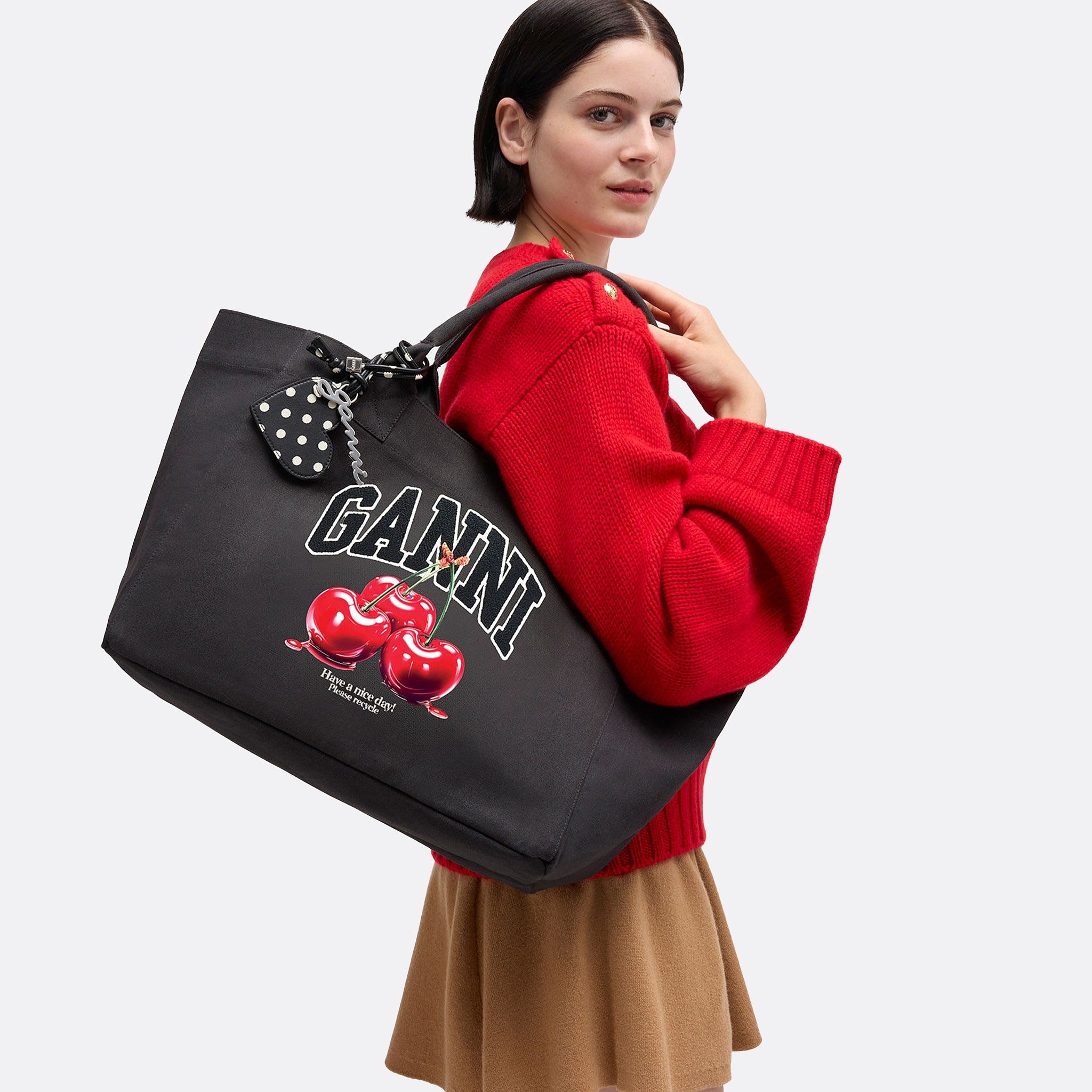 Ganni Medium Cherry Tote