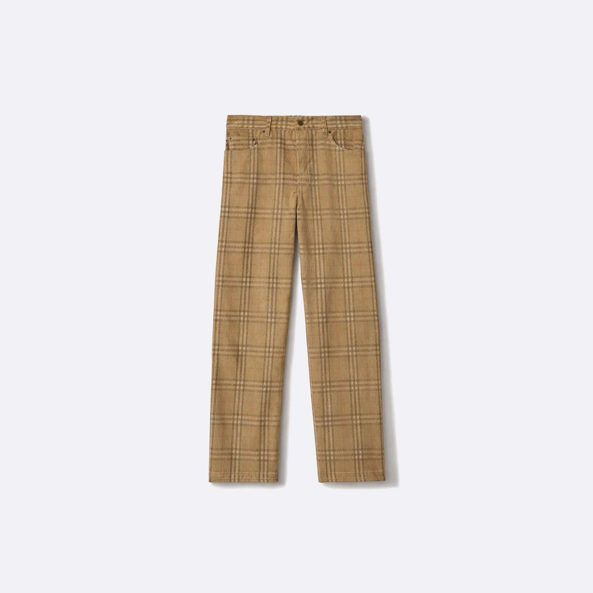 The Check Corduroy Trousers from Burberry in Beige