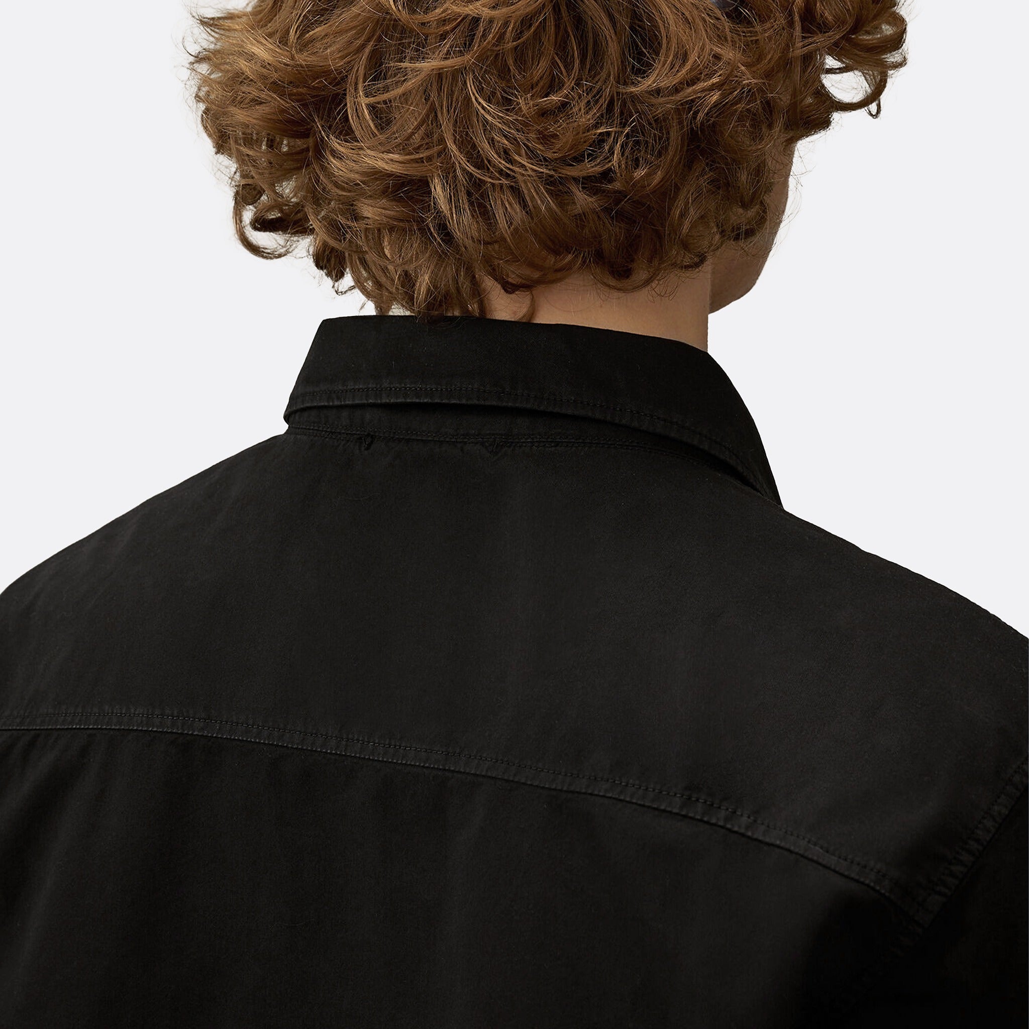 Diagonal Raised Fleece Hooded Lens Sweatshirt from C.P. Company in Black