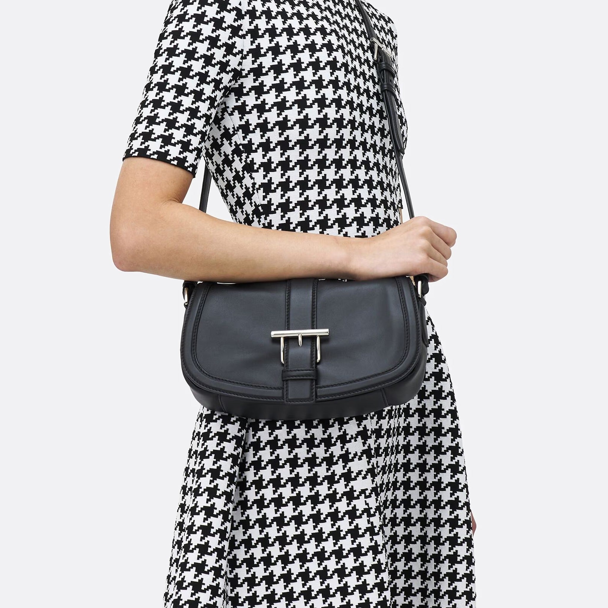 The T-Bar Satchel from Alexander McQueen in Black