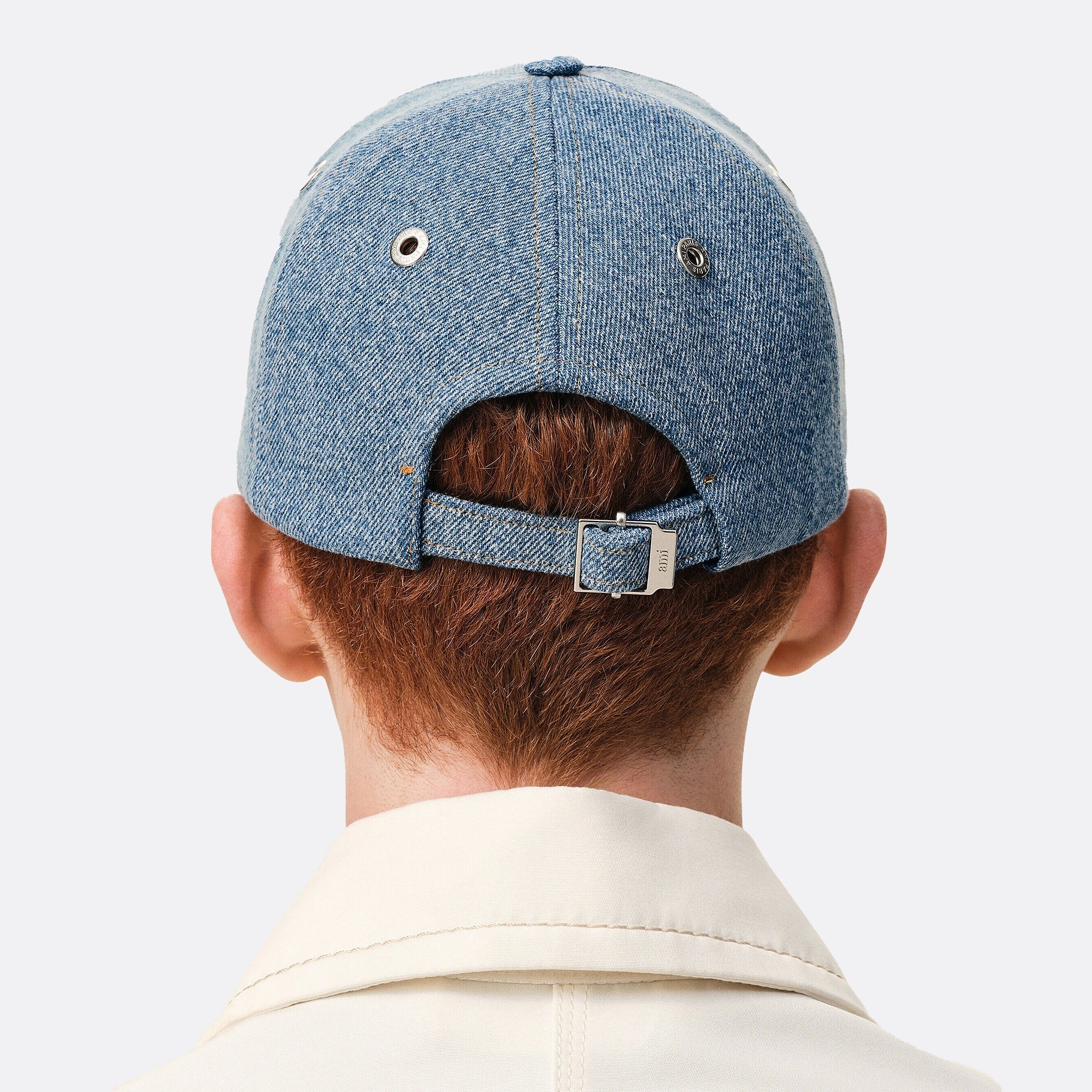 The Ami De Coeur Denim Cap from Ami Paris
